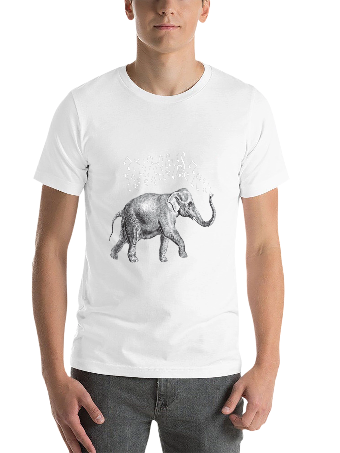 Black Musical Elephant Black T-Shirt view 14