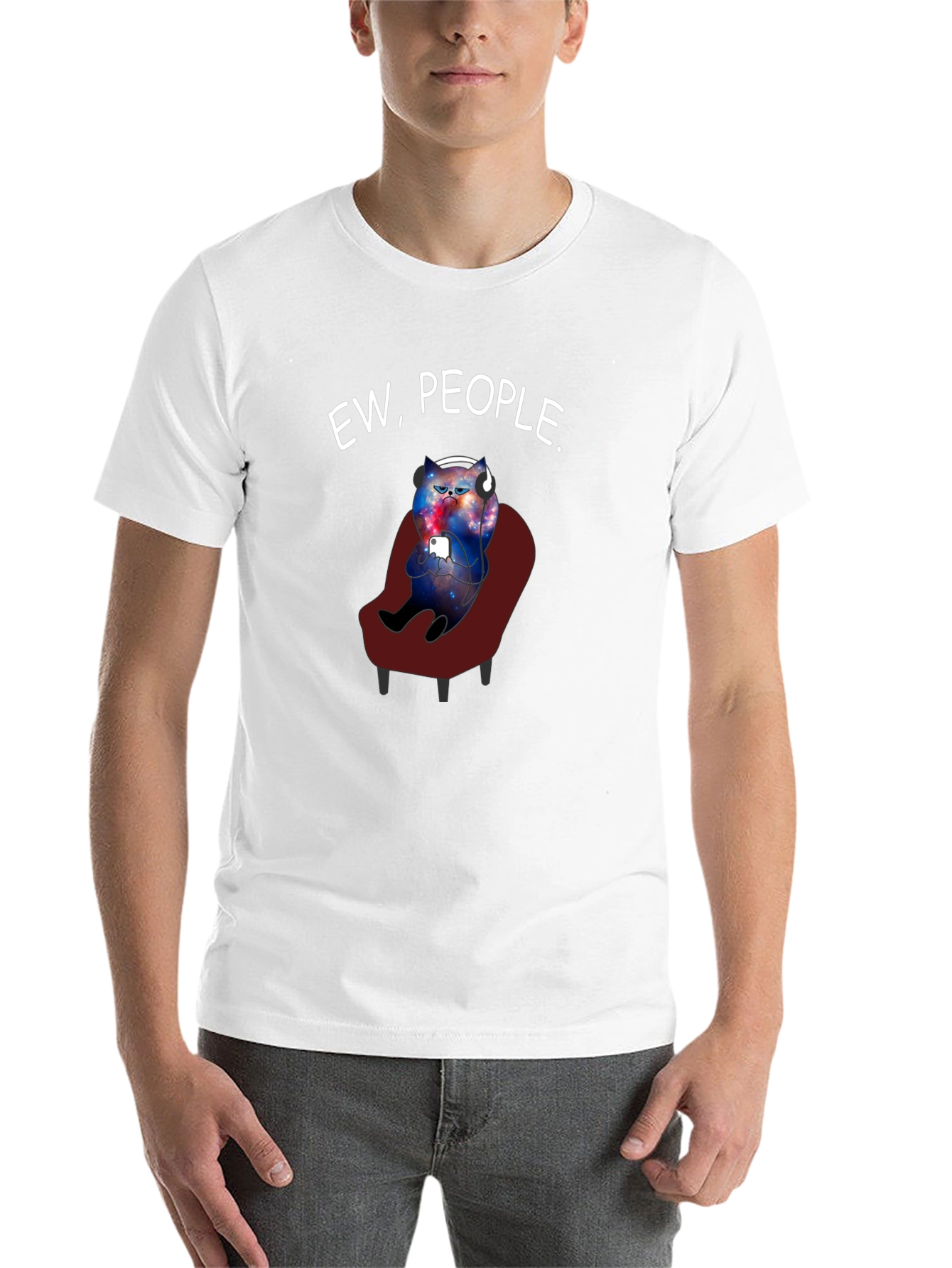 Black Ew People Cat T-Shirt view 14
