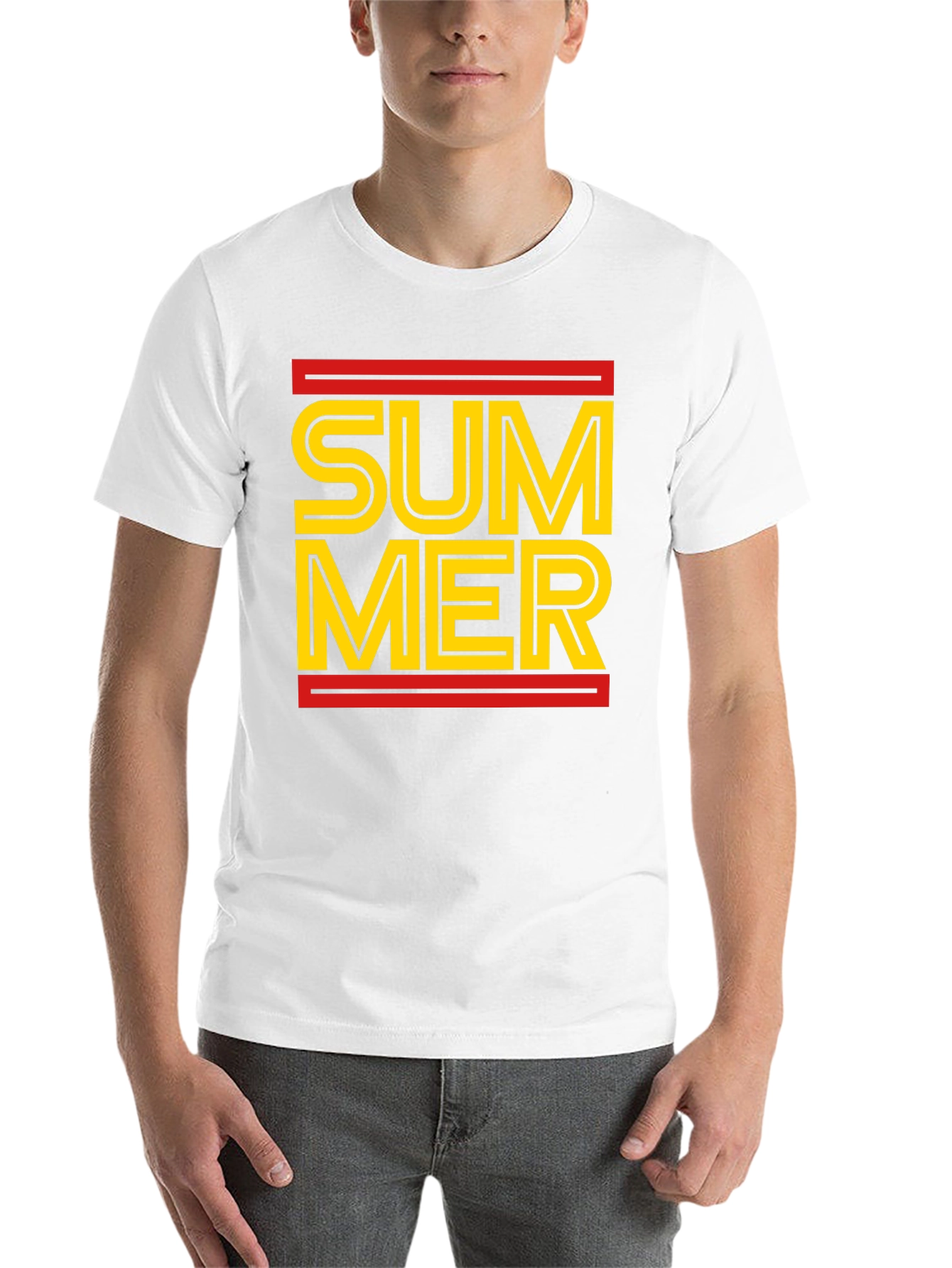 Black Summer Graphic Tee - Black Cotton Casual T-Shirt view 14