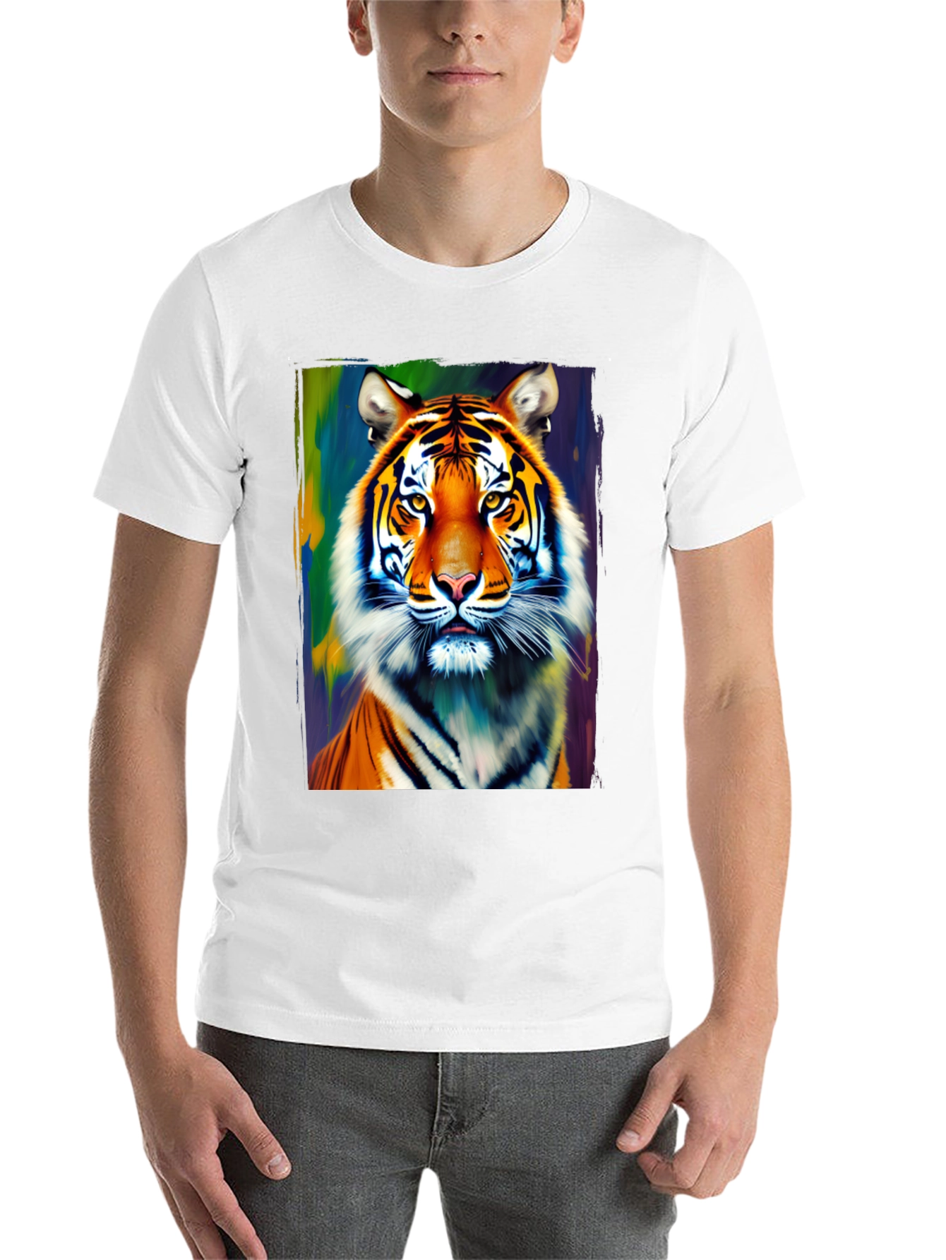 Black Tiger Graphic Tee - Vivid Animal Print Shirt view 14