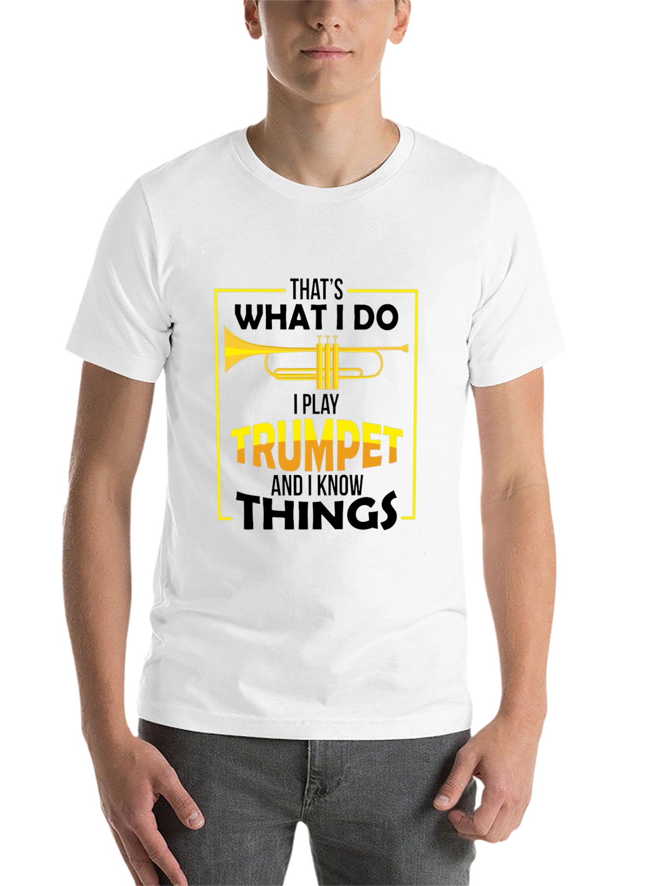 Black Trumpet Player T-Shirt - That's What I Do! view 14