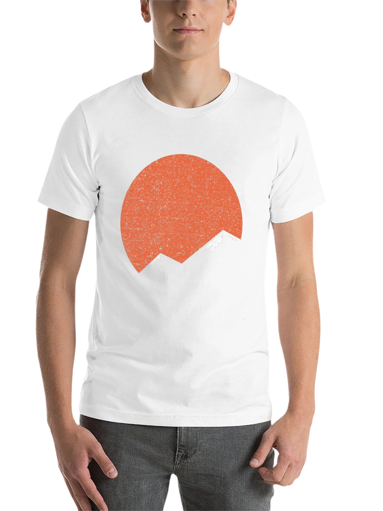Black Retro Mountain Sunset Graphic Tee - Black view 14