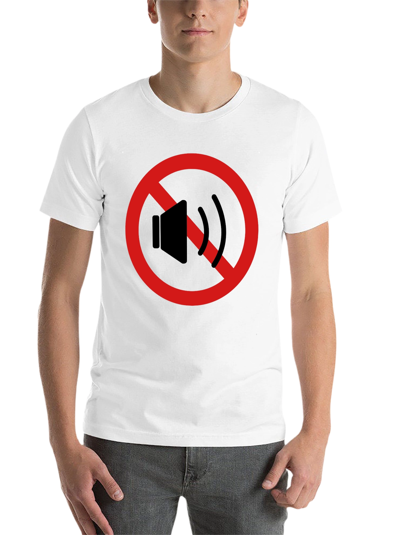 Black Silence Please T-Shirt - Anti-Noise Graphic Tee view 14