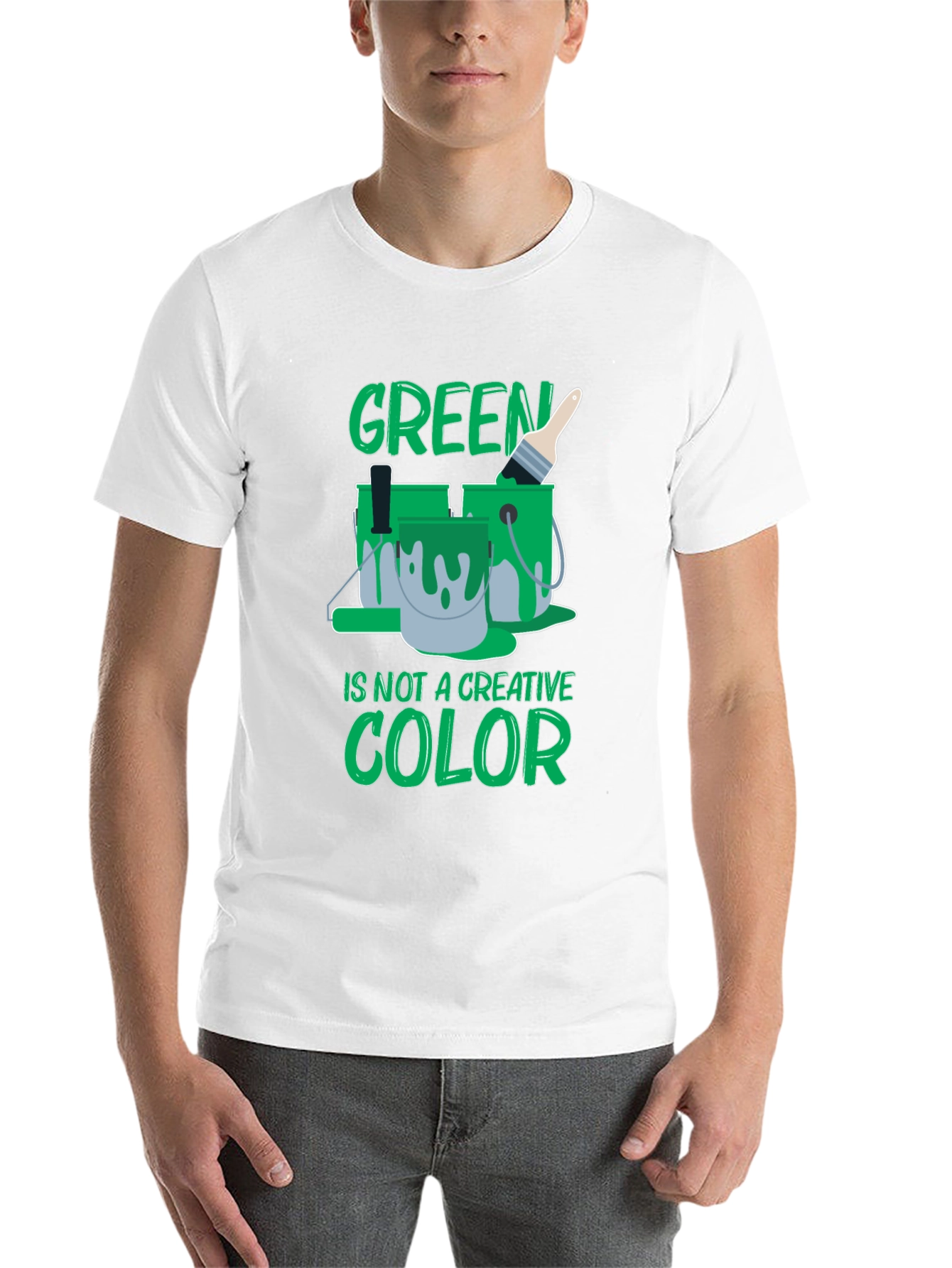 Black Green Is Not a Creative Color Graphic Tee view 14
