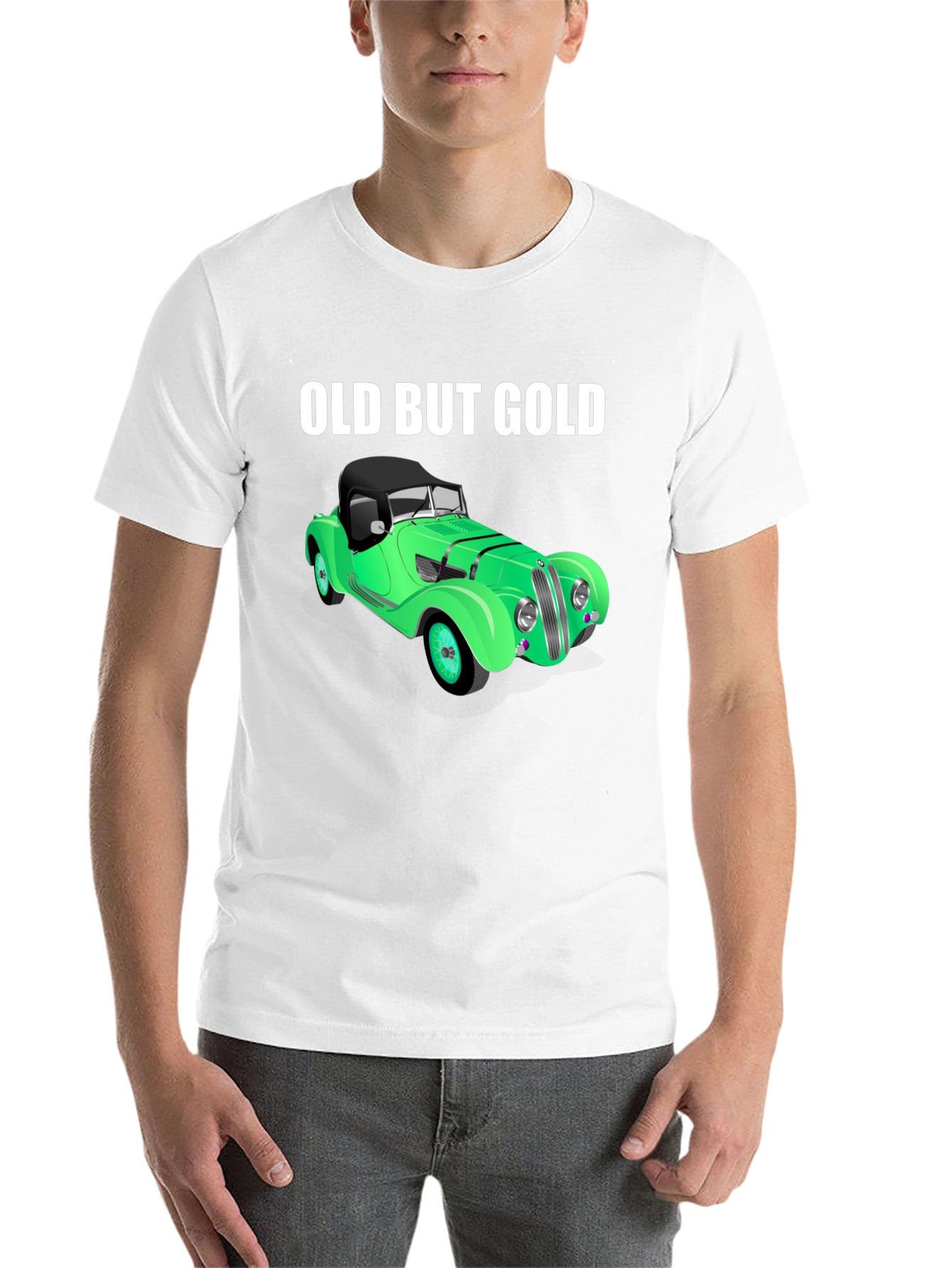 Black Old But Gold Vintage Car T-Shirt view 14