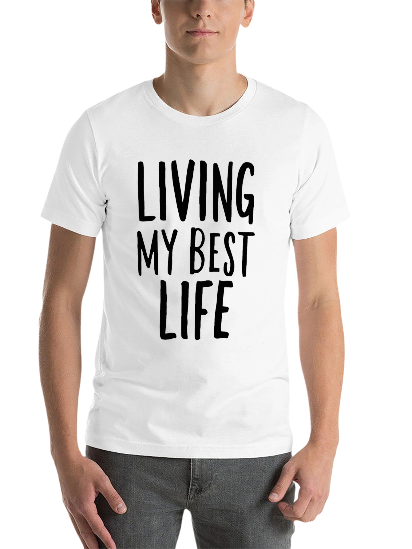 Black Living My Best Life T-Shirt - Black Tee view 14