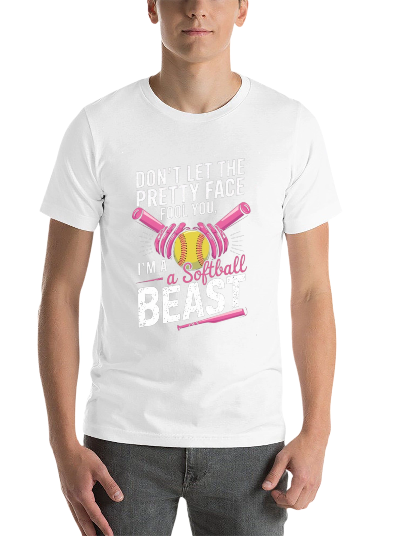 Black Softball Beast T-Shirt - Funny Sport Tee view 14
