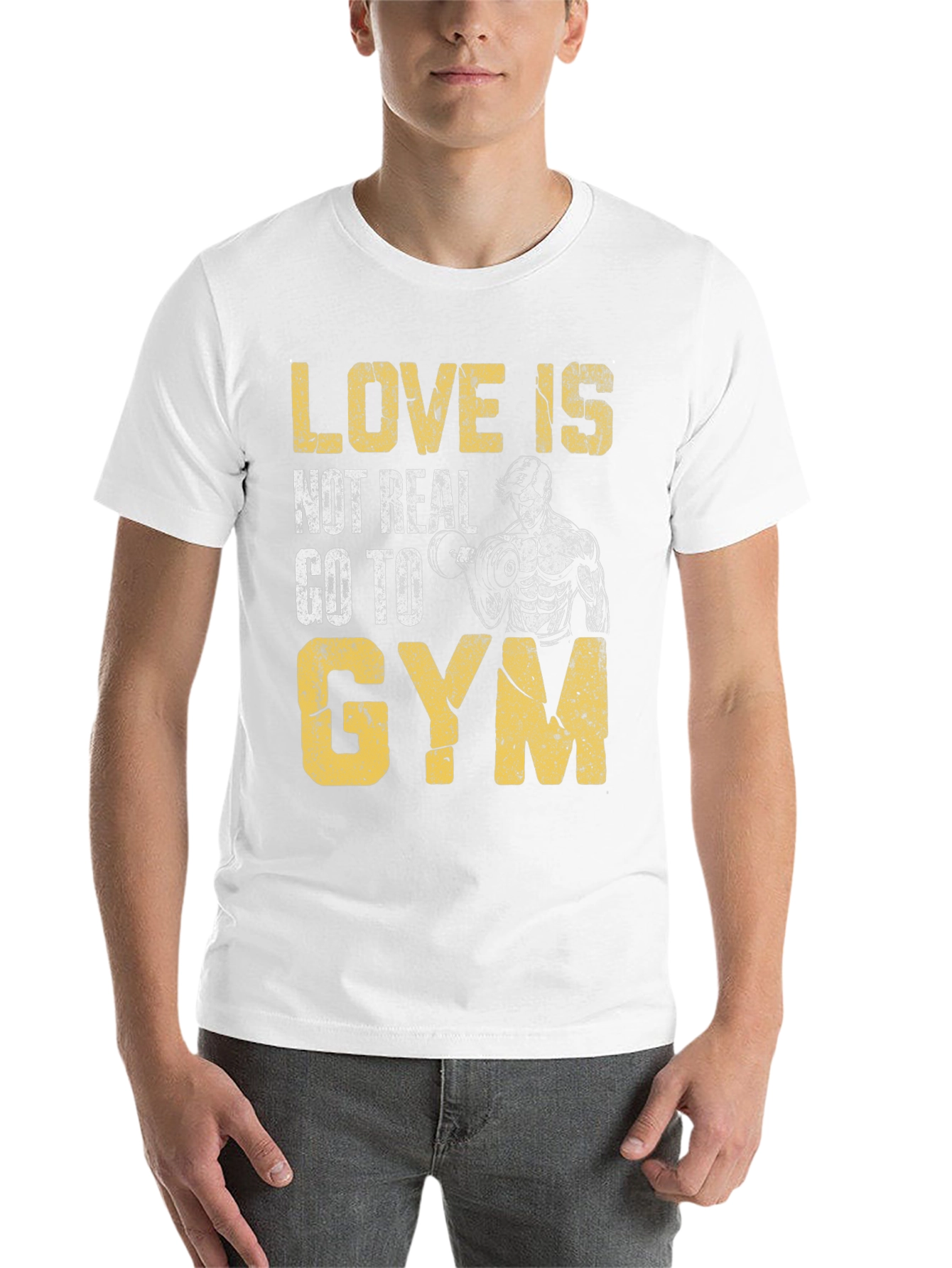 Black Love is Not Real Gym T-Shirt view 14