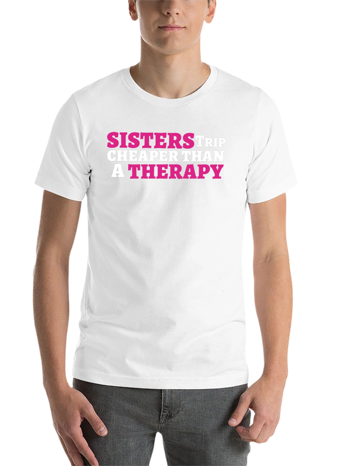 Black Sisters Trip Cheaper Than Therapy Black T-Shirt view 14
