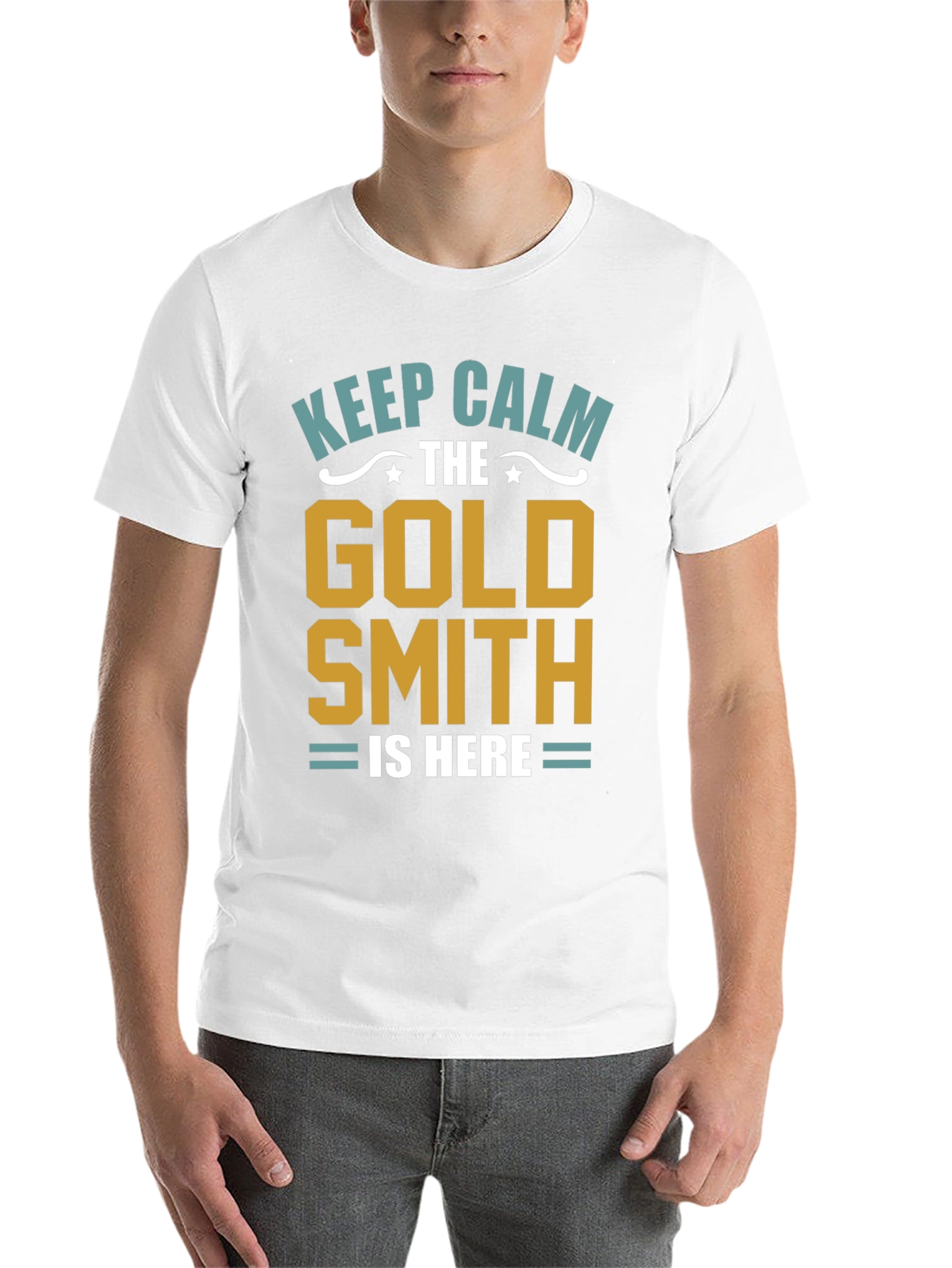 Black Keep Calm Goldsmith T-Shirt - Artisan Gift view 14