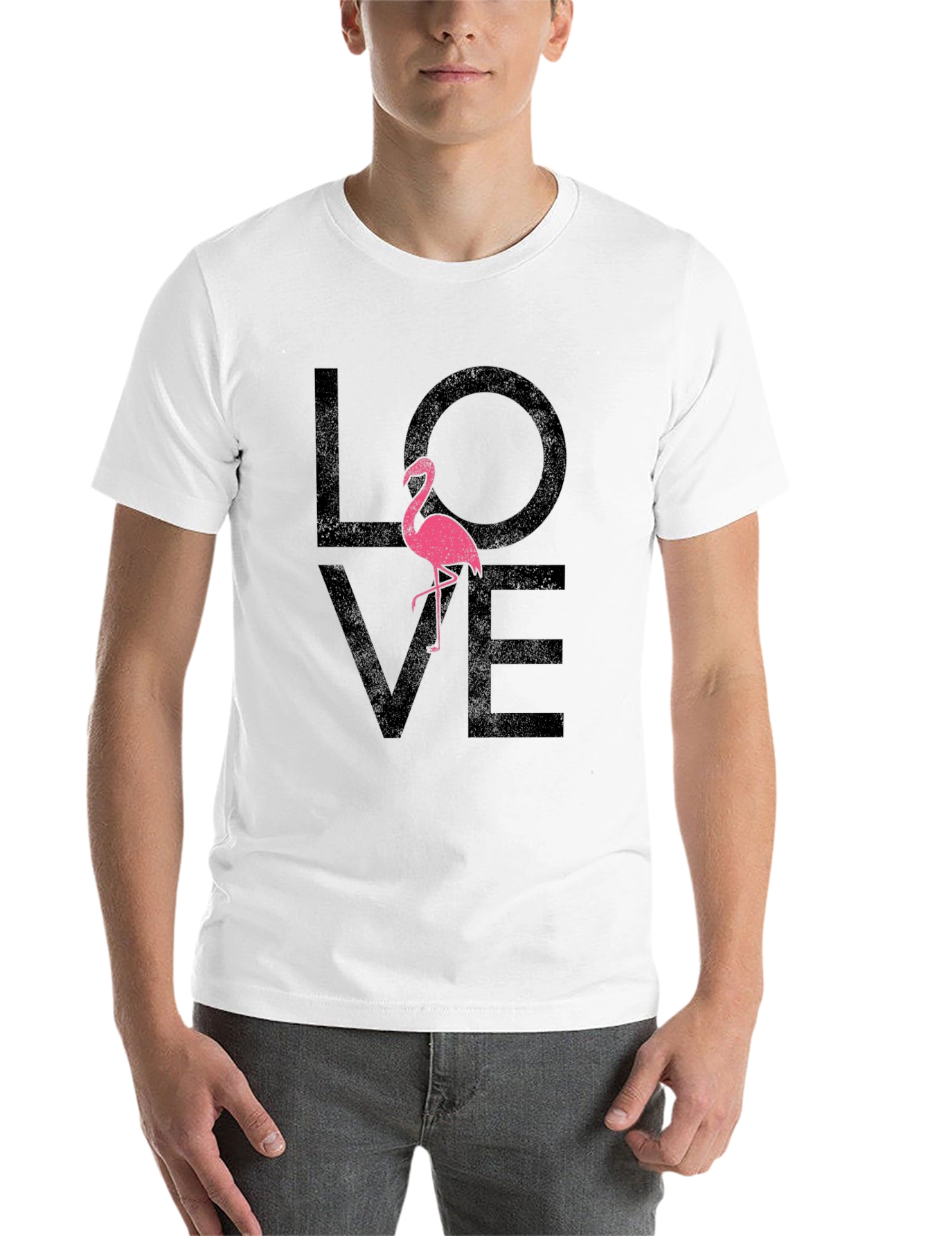 Black Flamingo Love T-Shirt - Stylish Graphic Tee view 14