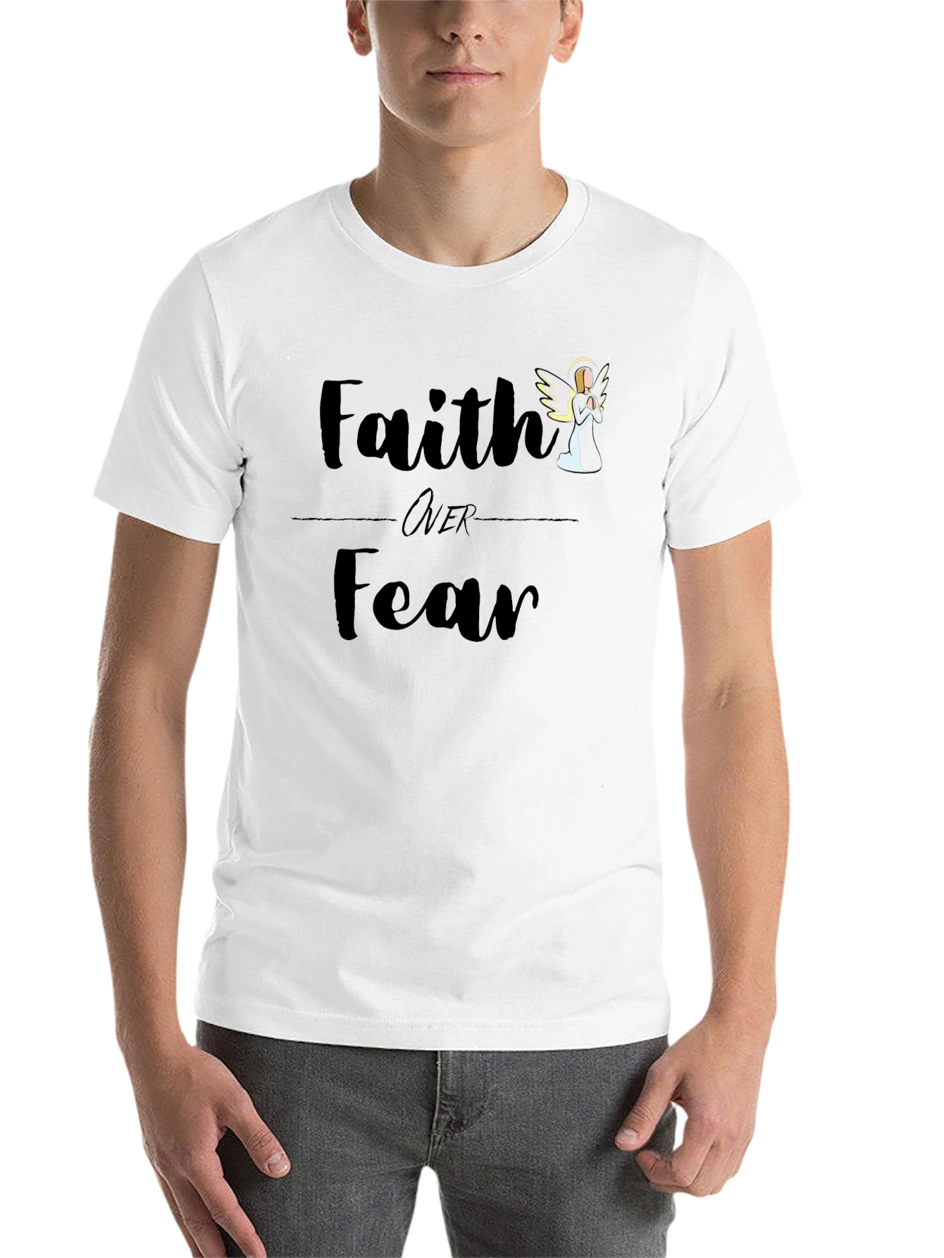 Black Faith Over Fear Graphic Tee view 14