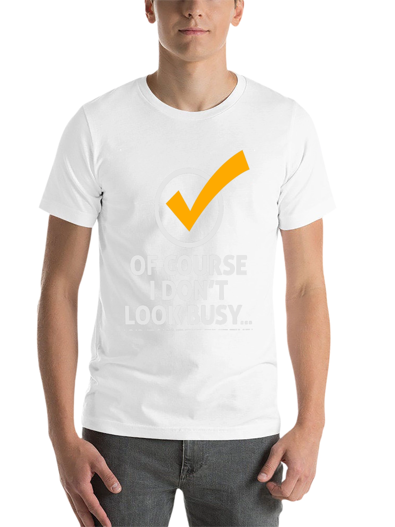 Black Funny 'Of Course I Don't Look Busy' Graphic Tee view 14