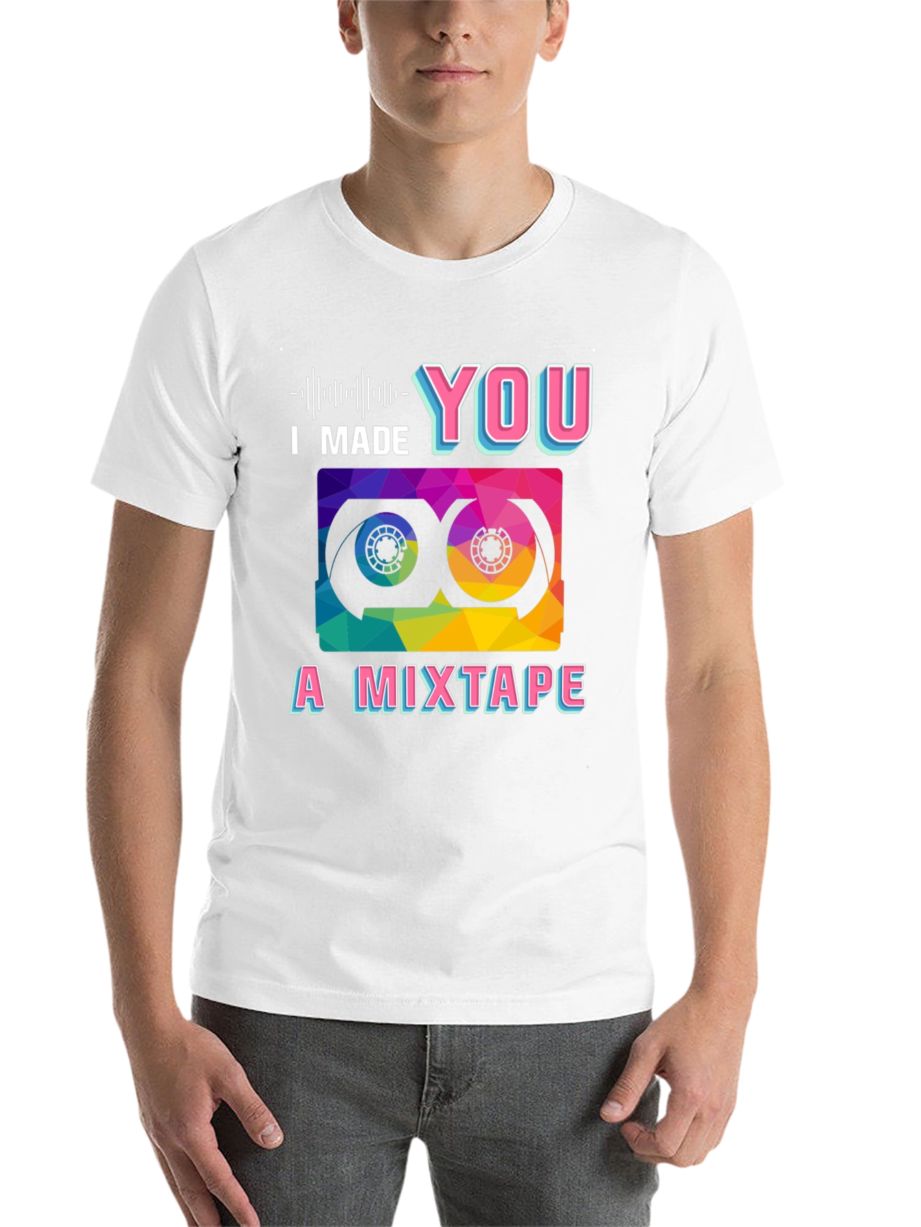 Black I Made You a Mixtape Graphic T-Shirt view 14
