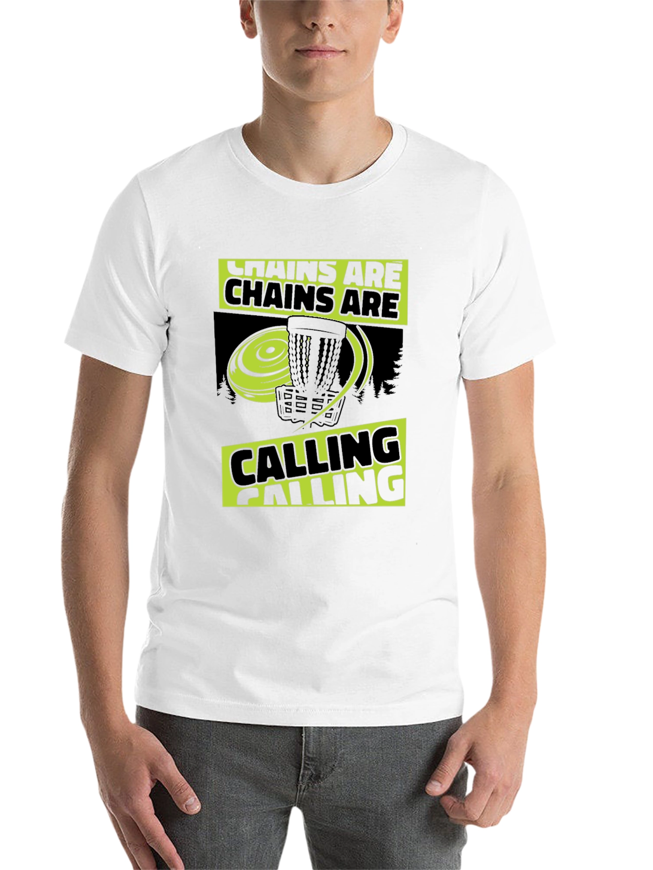 Black Chains Are Calling Disc Golf T-Shirt view 14