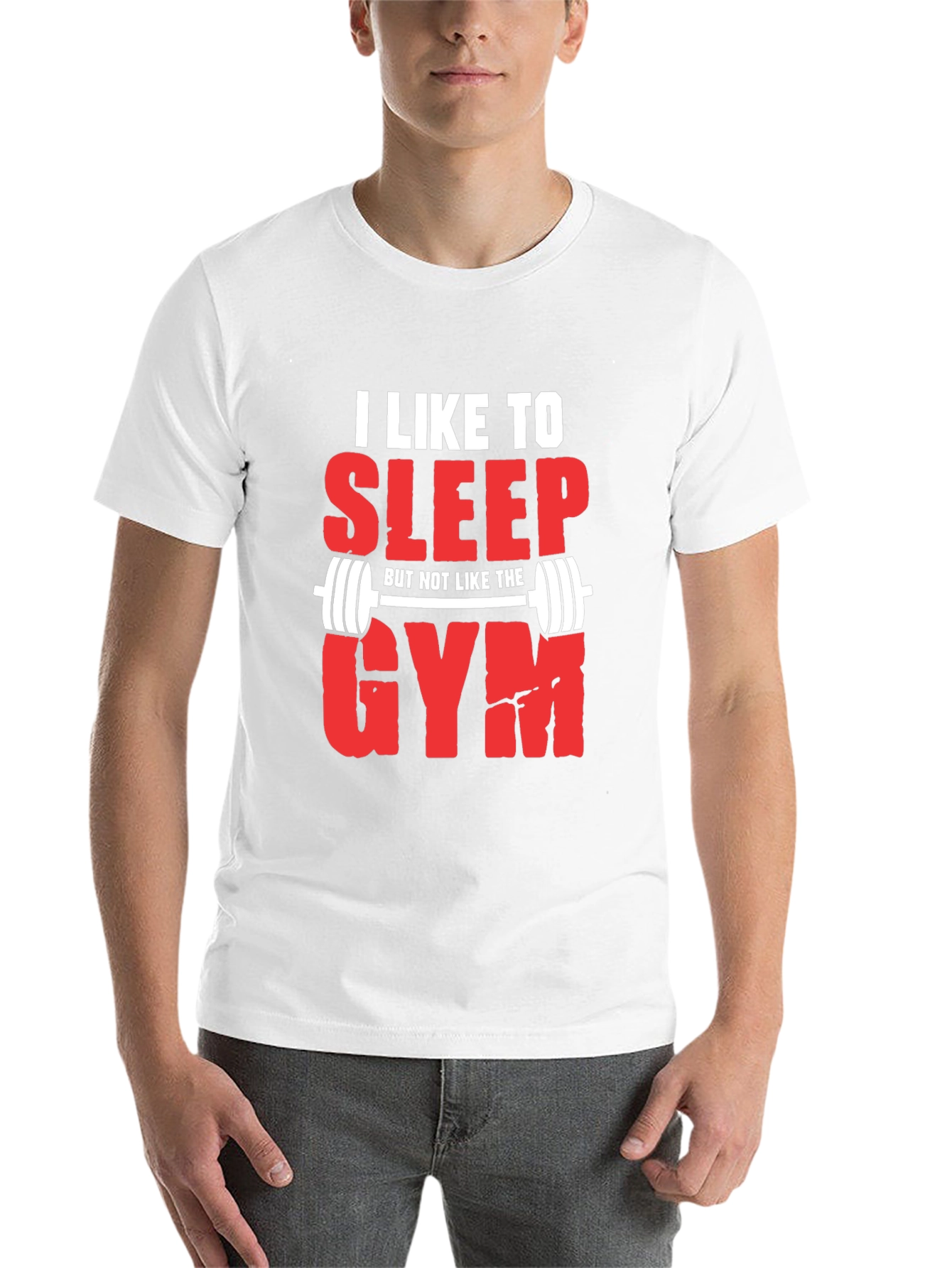 Black Funny Gym Hater T-Shirt: I Like to Sleep view 14