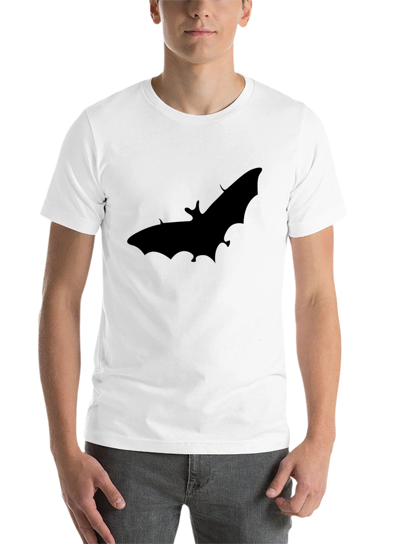 Black Bat Graphic Black T-Shirt - Halloween Tee view 14