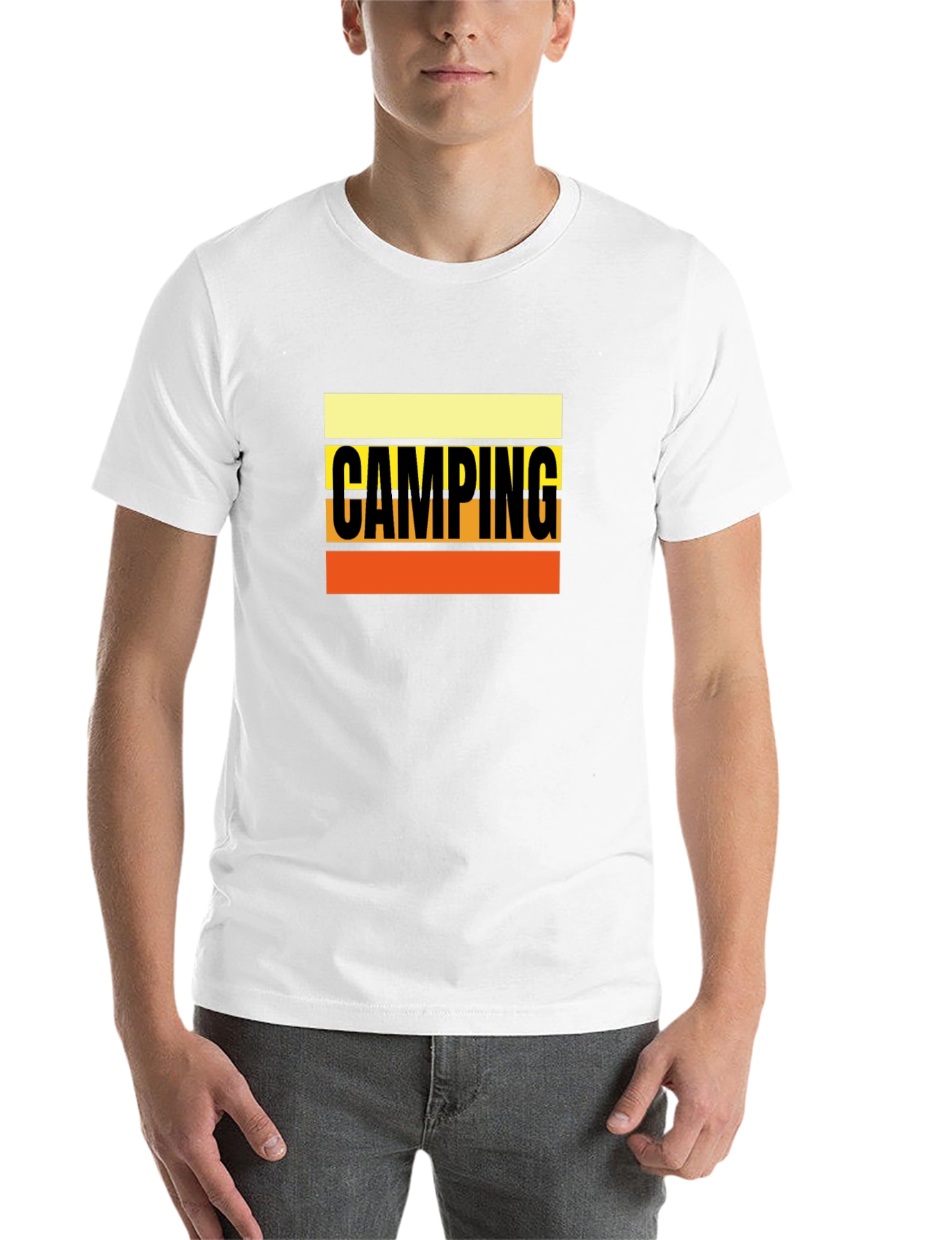 Black Camping Graphic T-Shirt, Outdoor Adventure Tee view 14