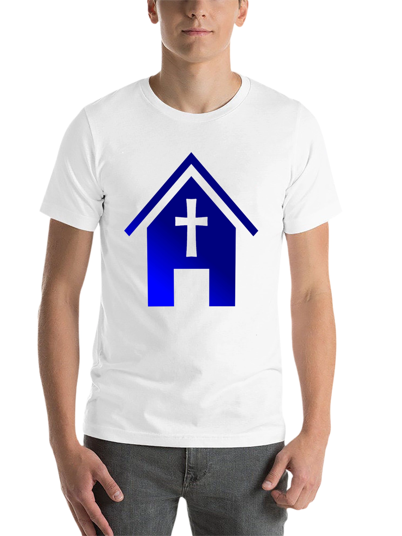 Blue Church T-Shirt: Faith & Style - 14