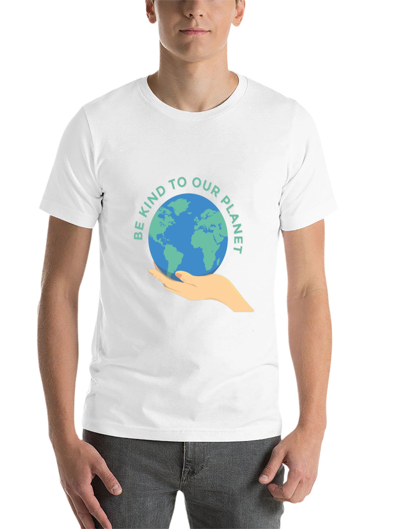 Black Eco-Friendly Graphic Tee - Be Kind to Our Planet view 14