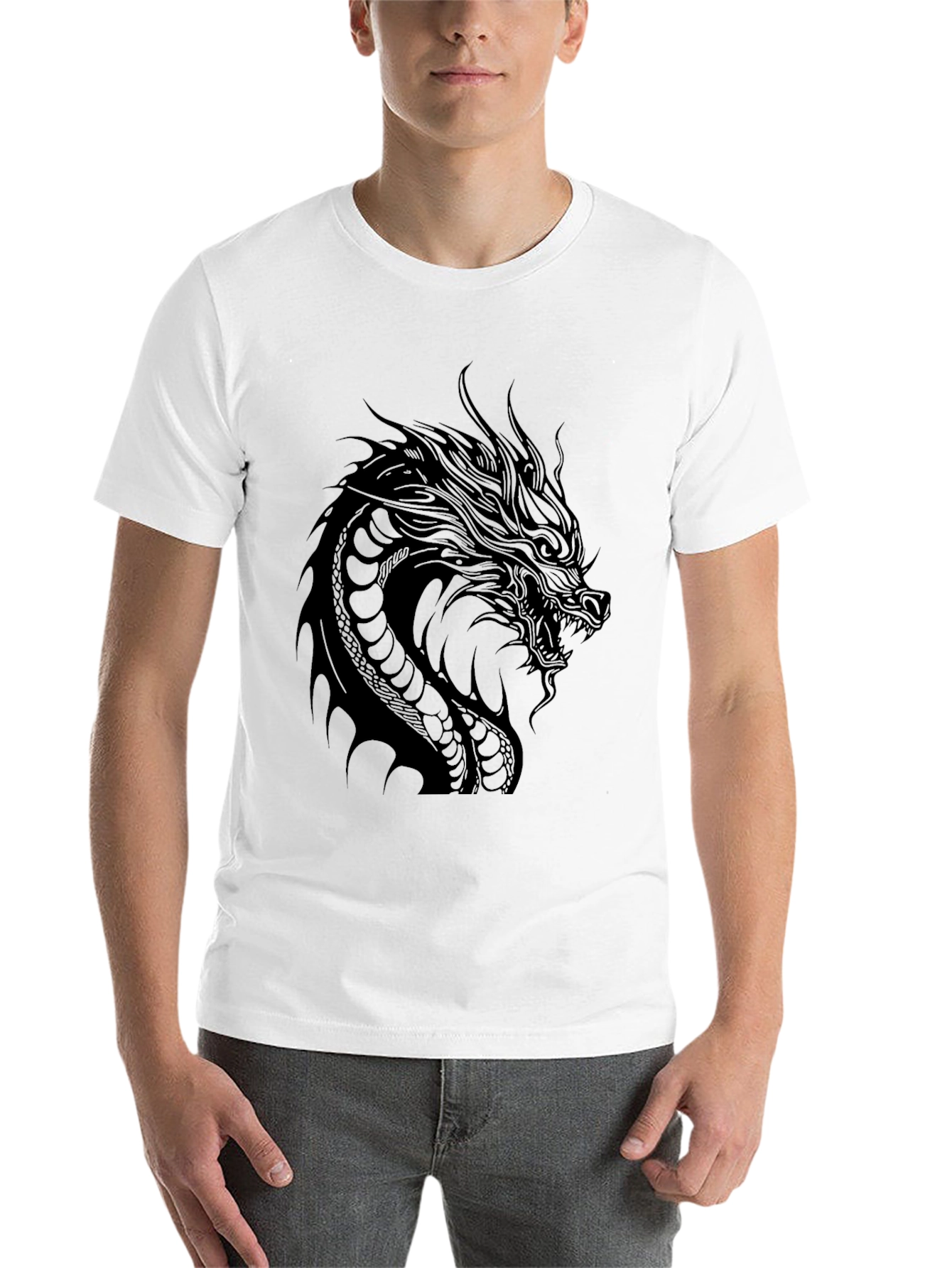 Black Dragon Graphic Black T-Shirt view 14
