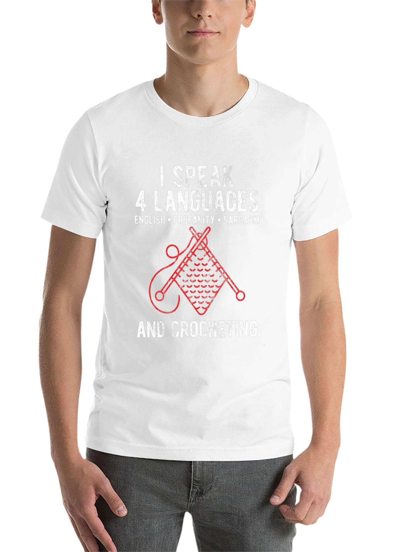 I Speak 4 Languages Crochet T-Shirt - 14