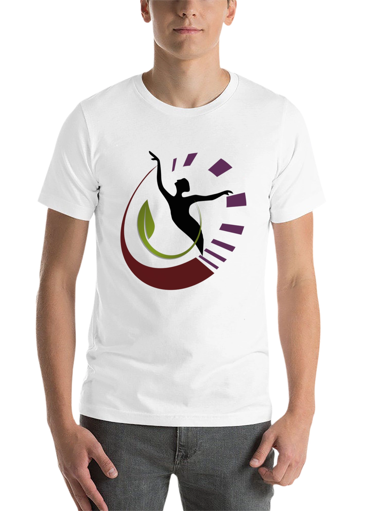 Black Abstract Dancer Graphic Black T-Shirt view 14