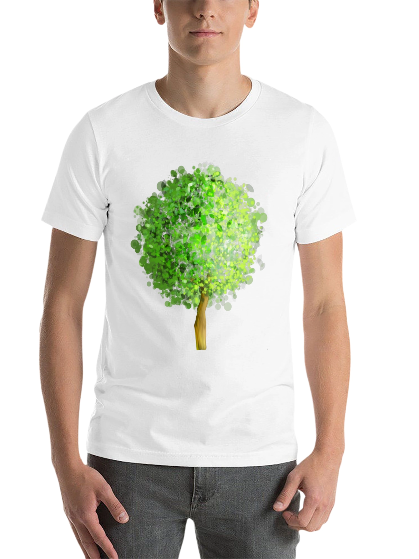 Black Arboreal Print Black T-Shirt view 14