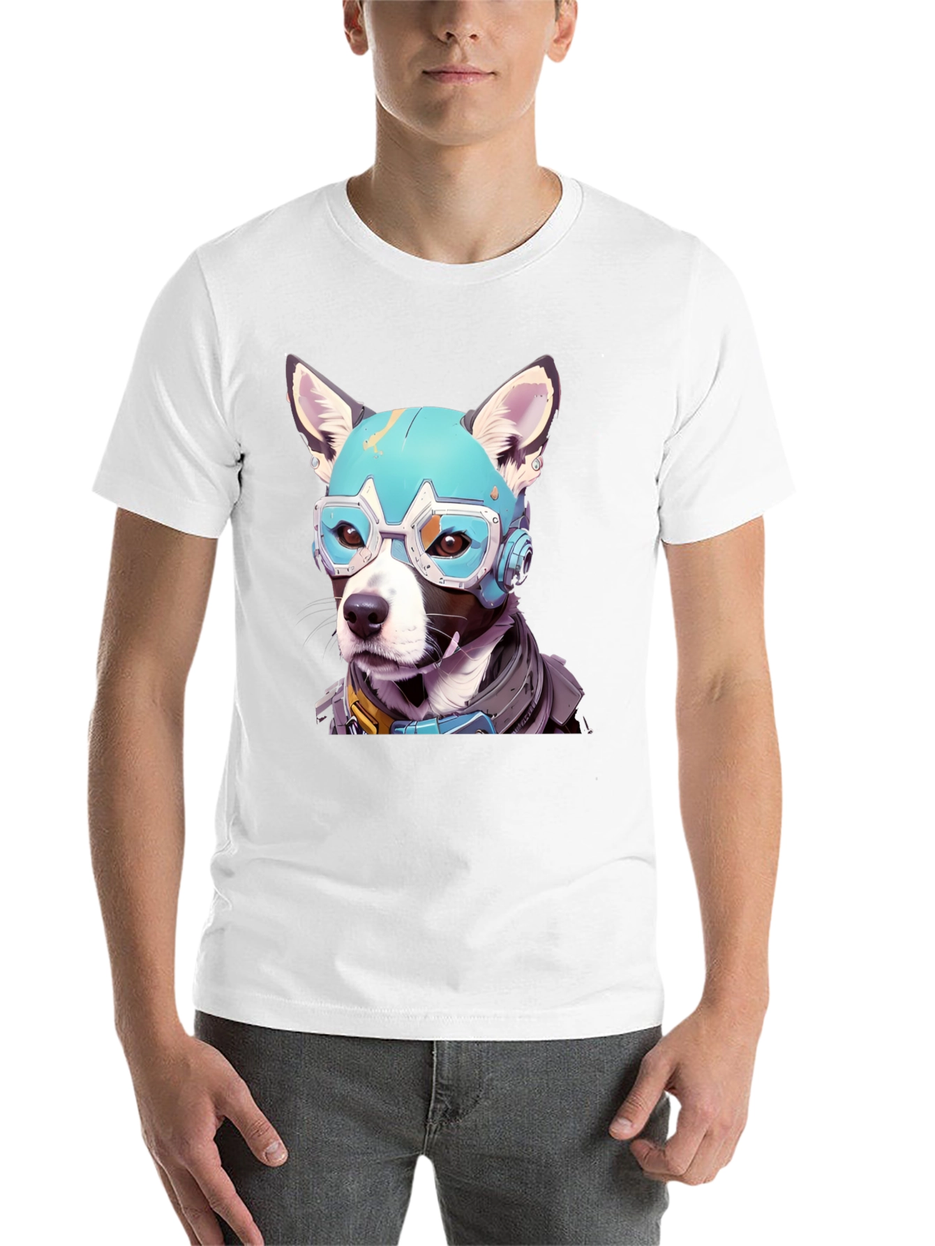 Black Cyber Dog Graphic Tee view 14