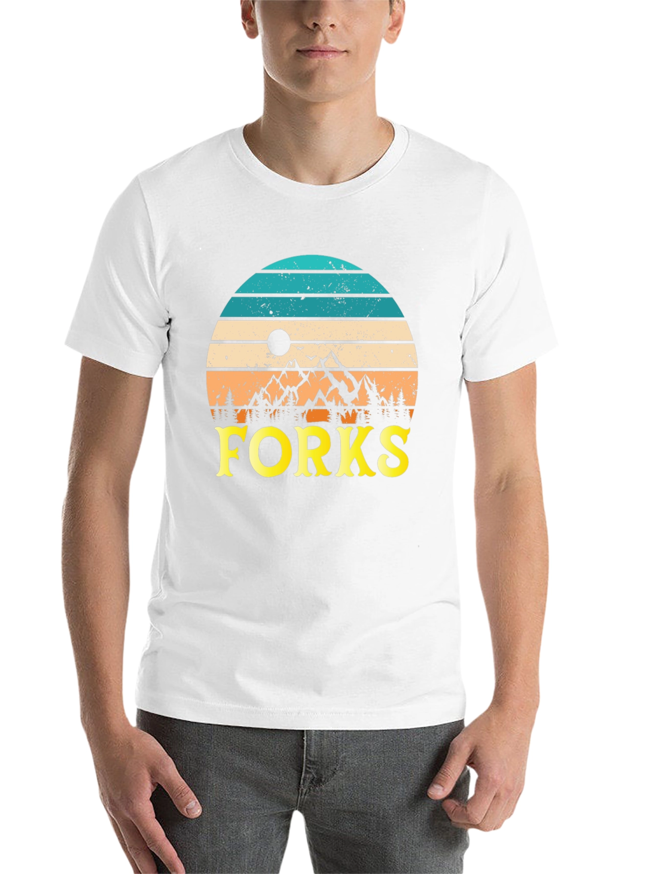 Black Vintage Forks Graphic Tee view 14