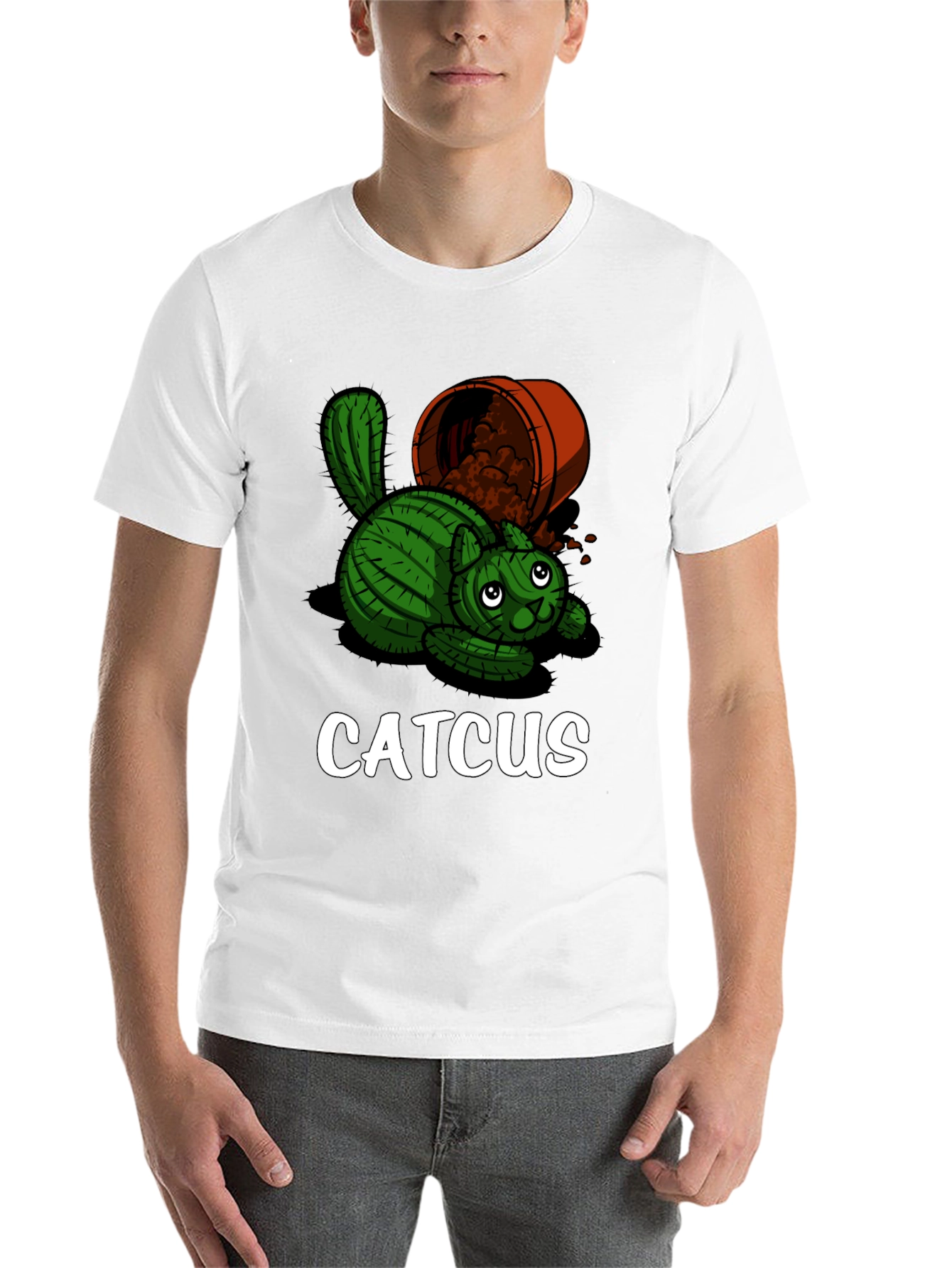 Black Catcus Graphic T-Shirt - Unique Funny Design view 14