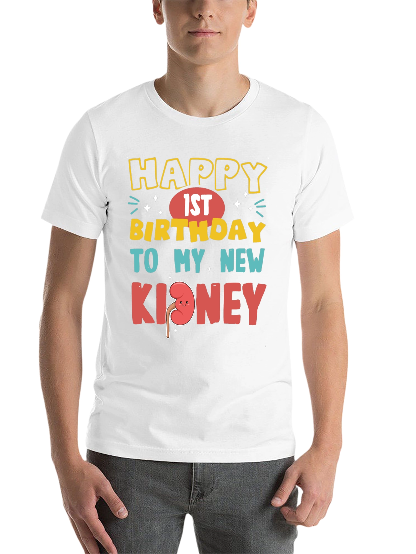 Black Funny 1st Birthday New Kidney T-Shirt view 14