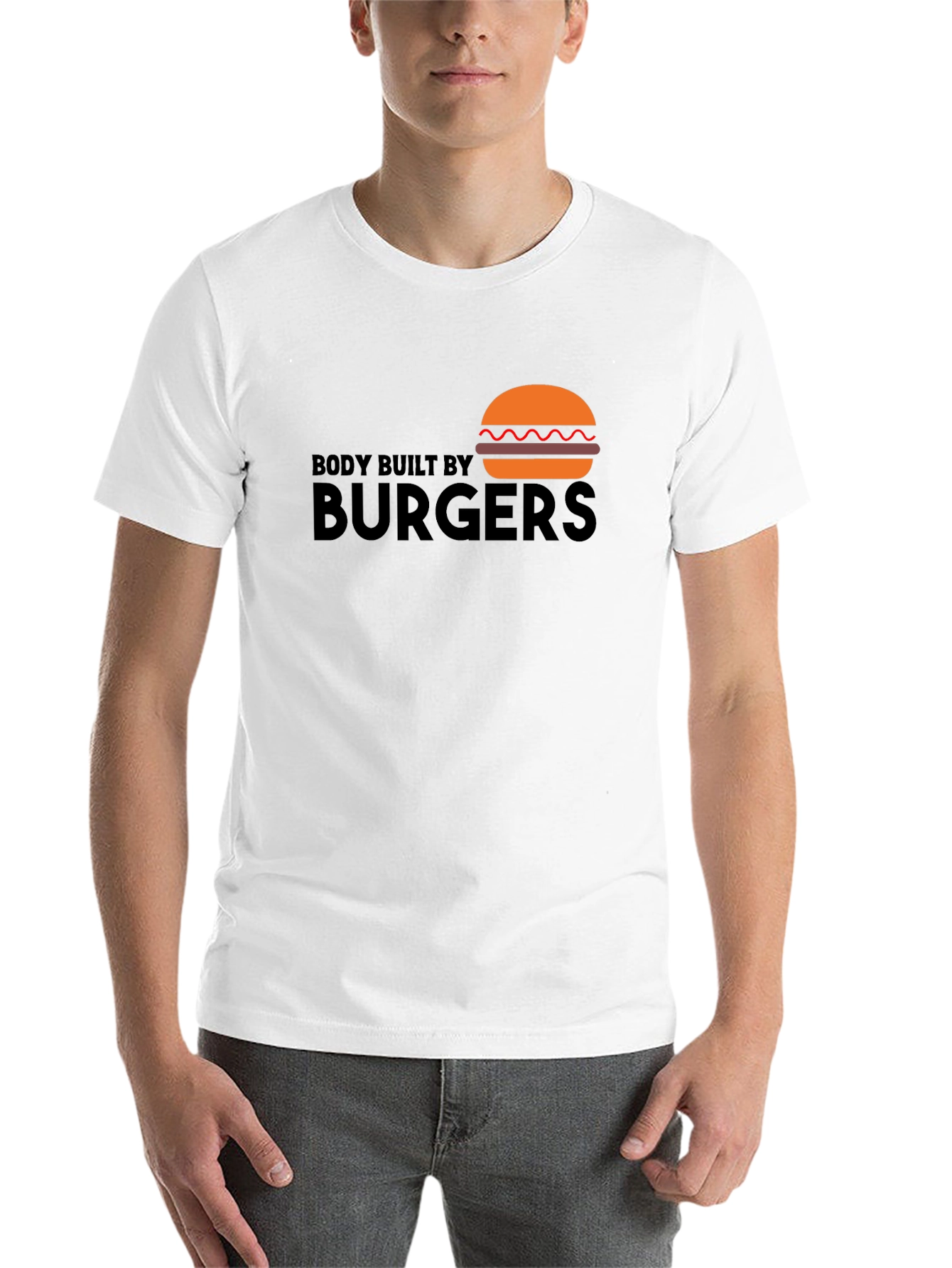 Black Body Built by Burgers Graphic T-Shirt view 14