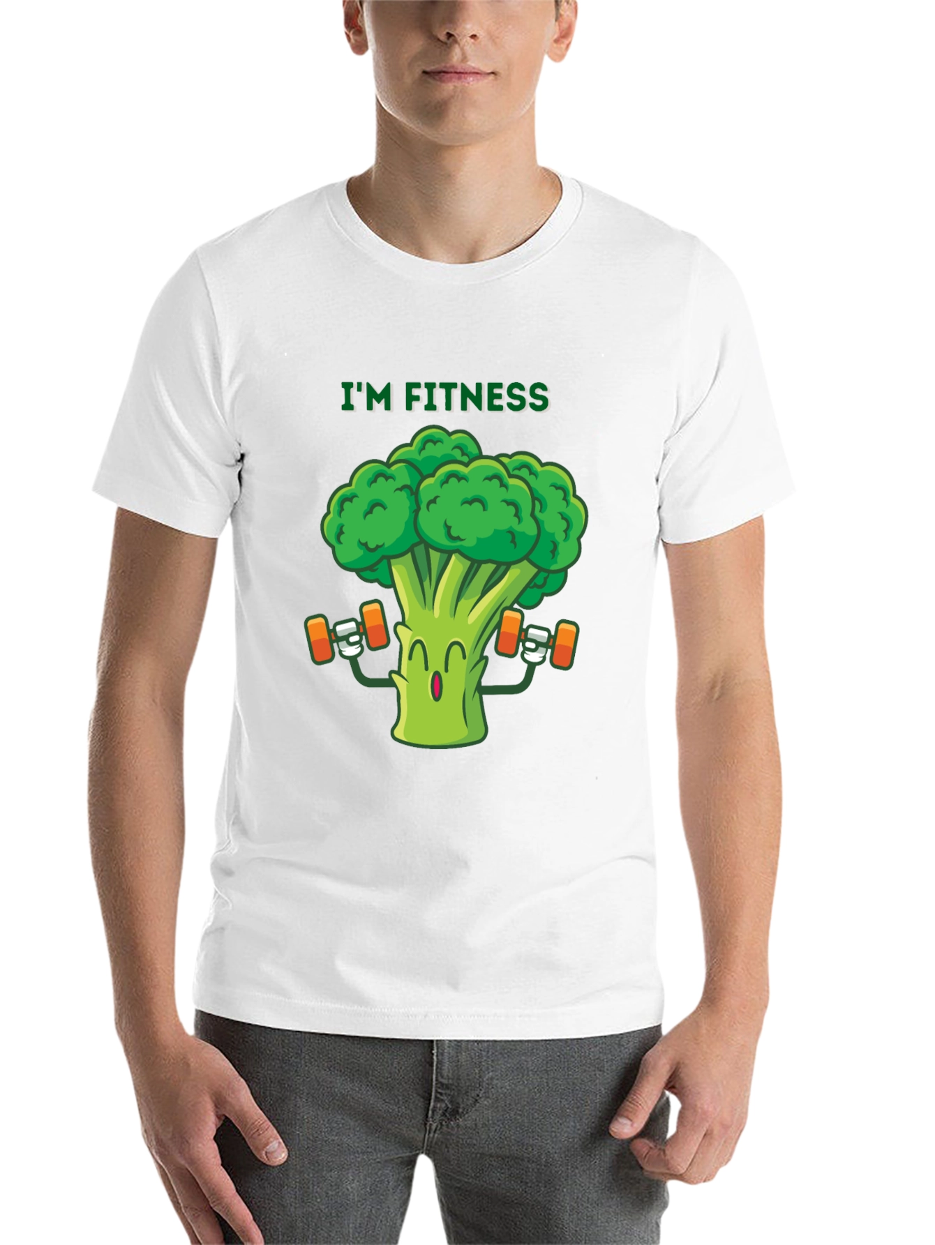 Black I'm Fitness Broccoli Graphic Tee view 14