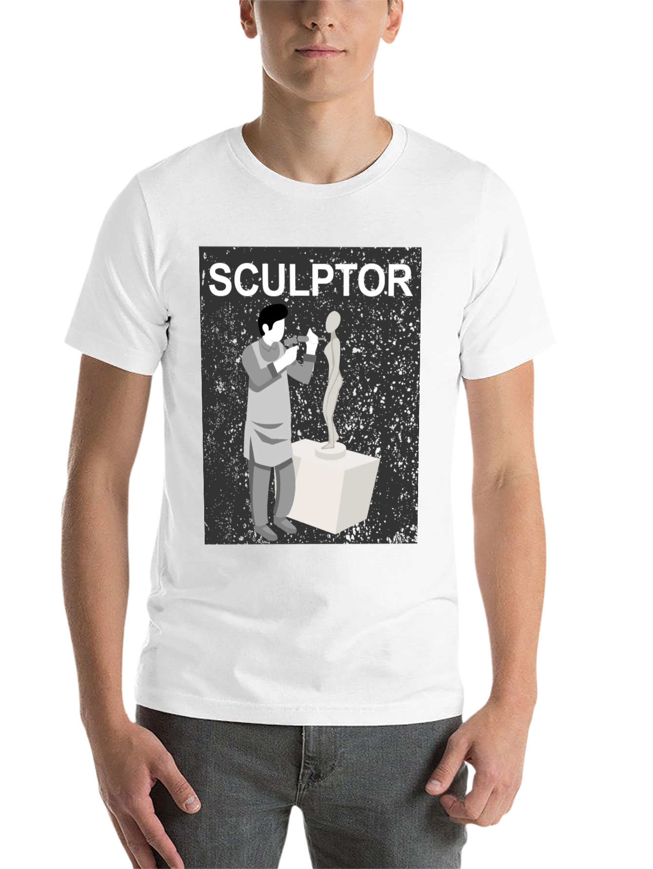Black Sculptor T-Shirt - Artistic Design view 14