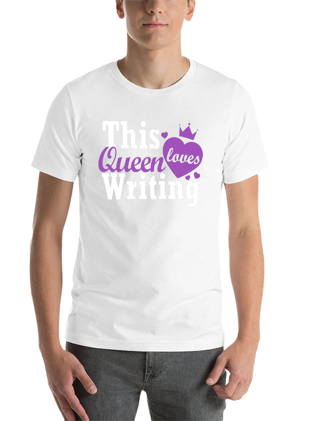 Black Queen Writing T-Shirt - Black Novelty Tee view 14