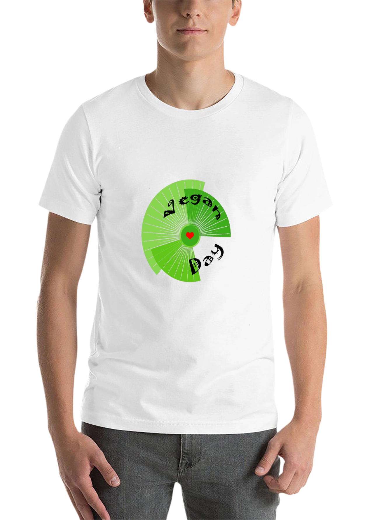 Vegan Day T-Shirt - Black, Circular Graphic - 14