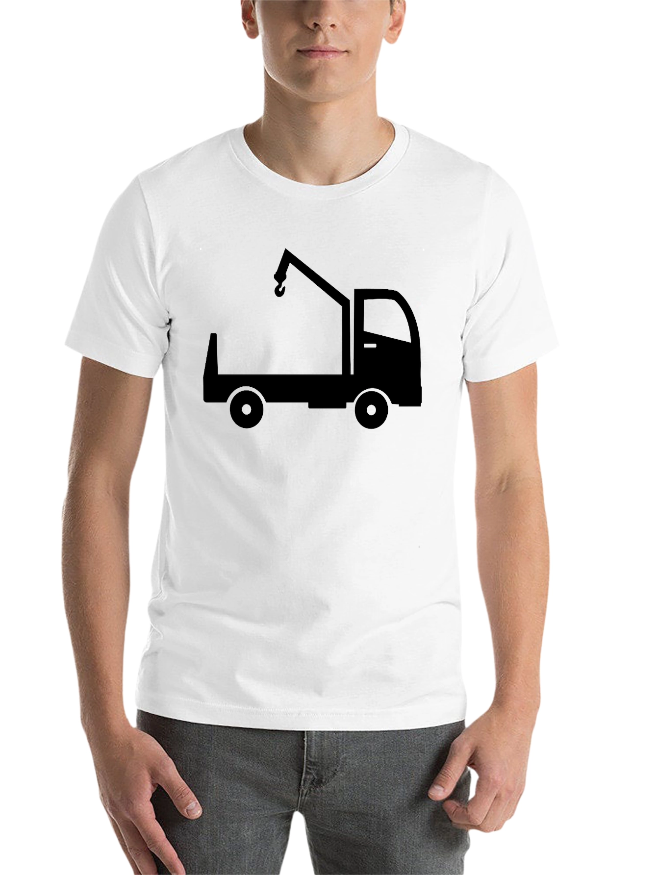 Black Tow Truck Graphic T-Shirt - Heavy Duty Style view 14