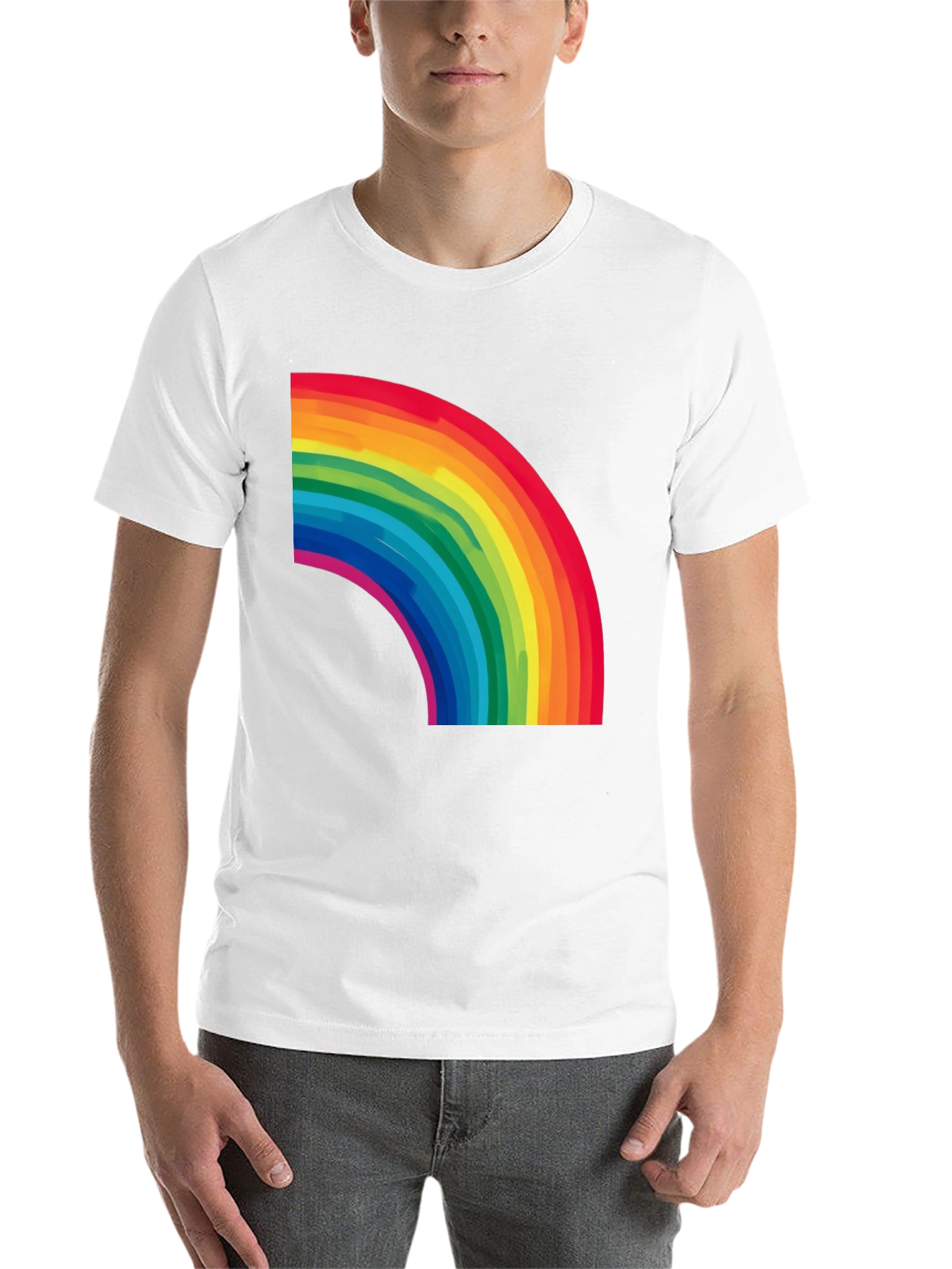 Black Rainbow Graphic Black T-Shirt view 14