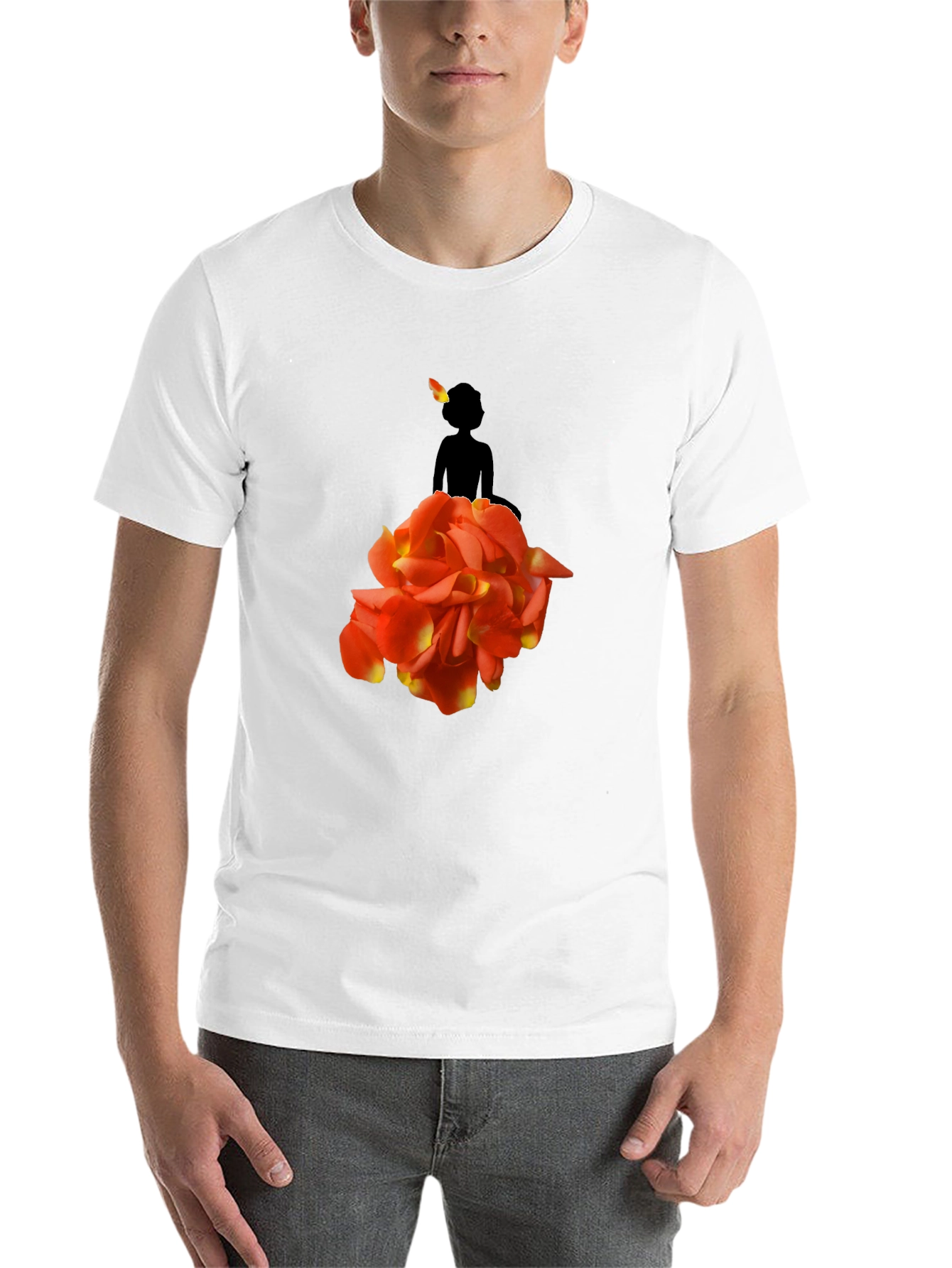 Black Floral Dancer Graphic Tee - Unique Artistic Design view 14