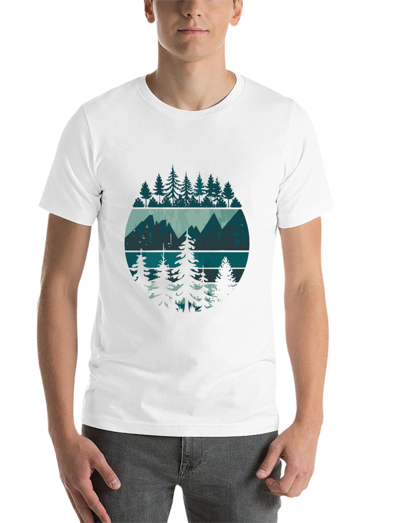 Black Mountain & Trees Graphic Tee view 14