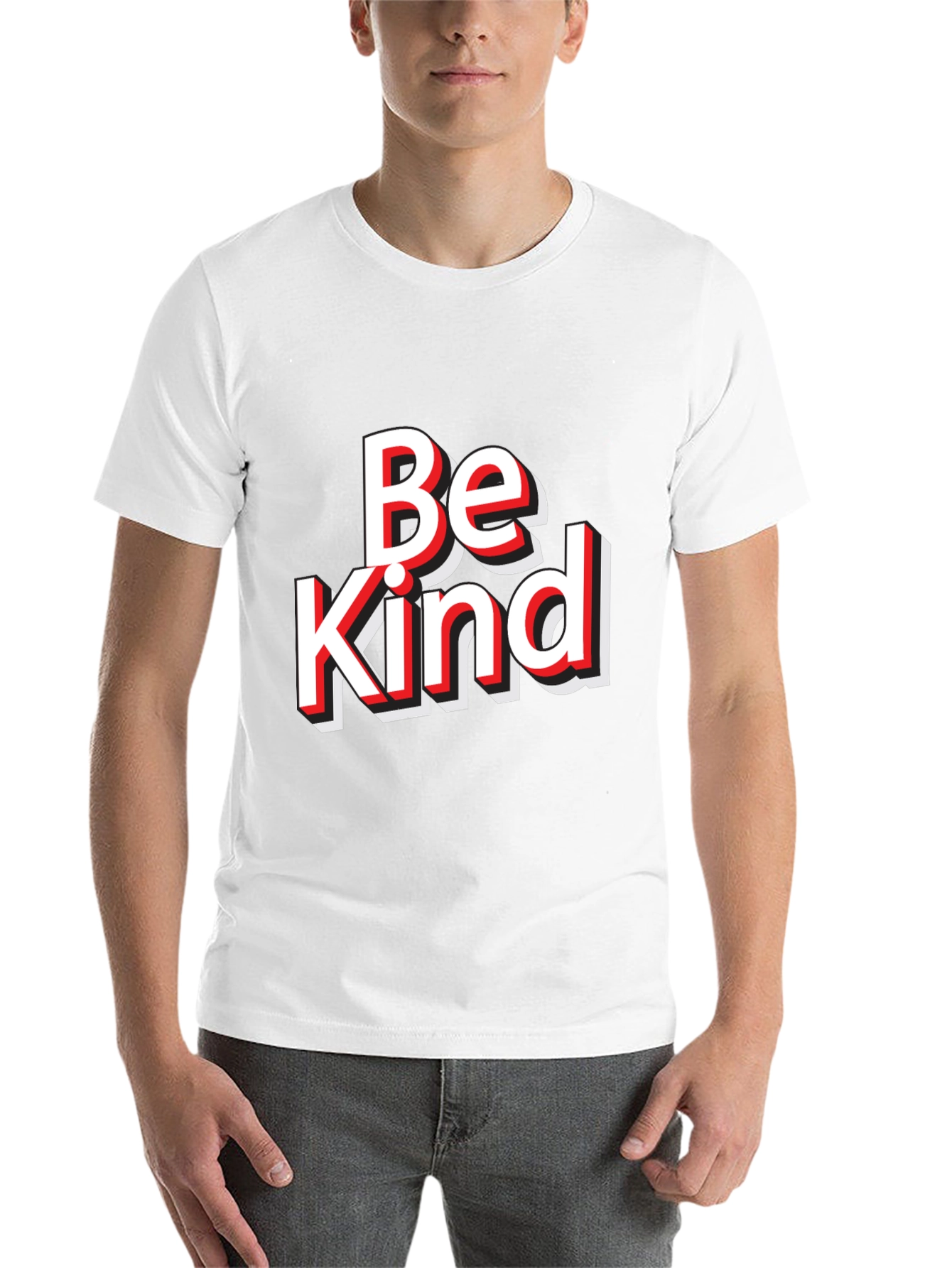 Black Be Kind Graphic Tee - Black Cotton Blend T-Shirt view 14