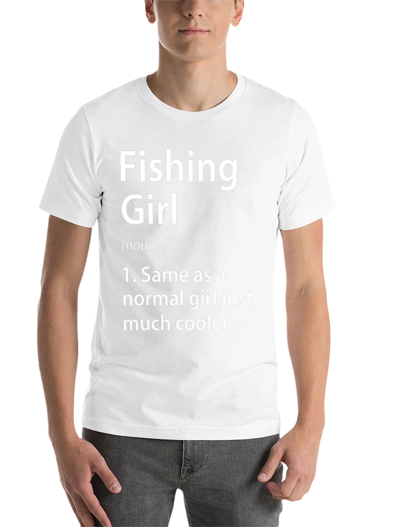 Black Fishing Girl T-Shirt - Cool Definition Tee view 14