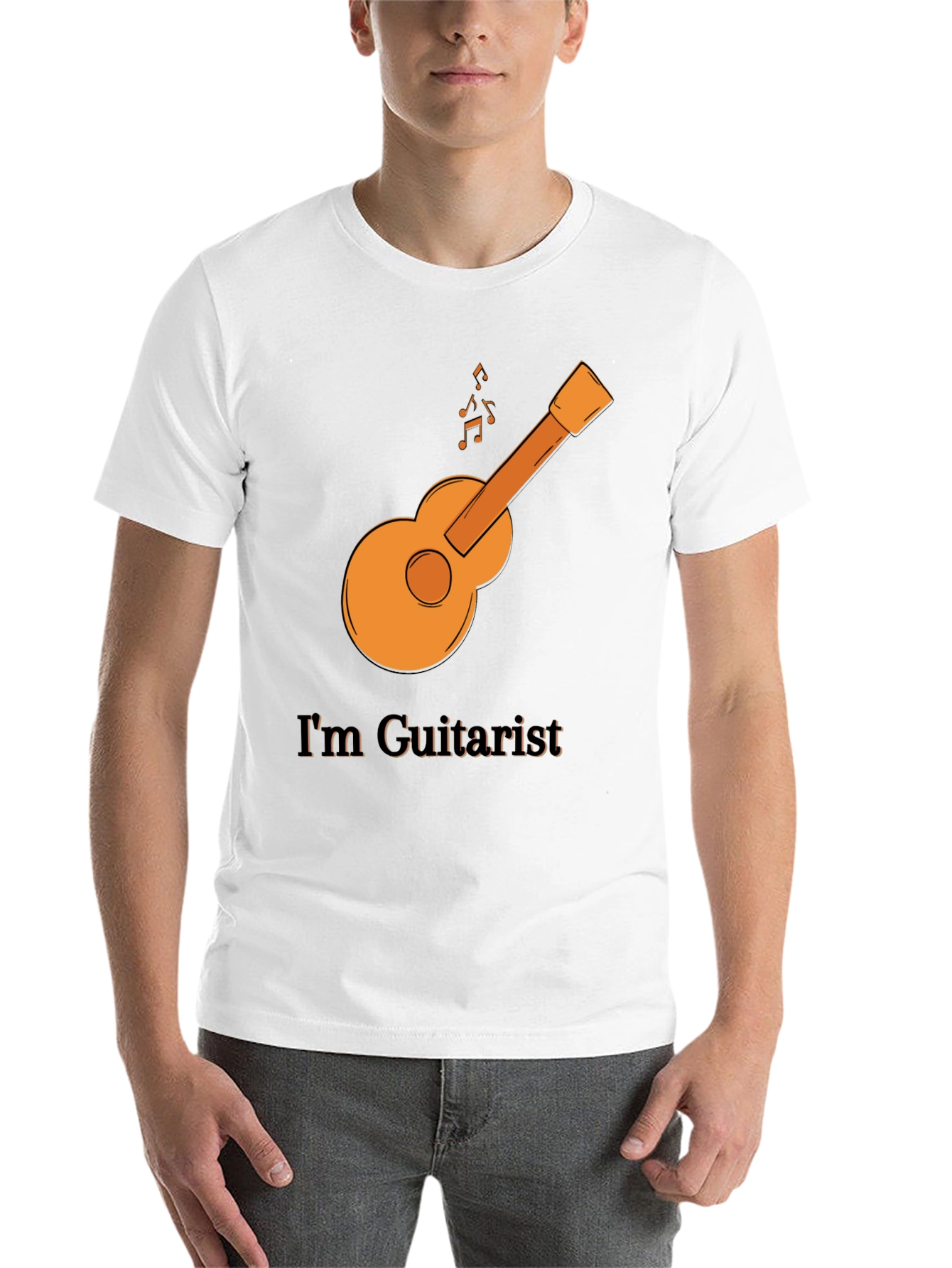 Black Guitarist T-Shirt - Music Lover Tee view 14