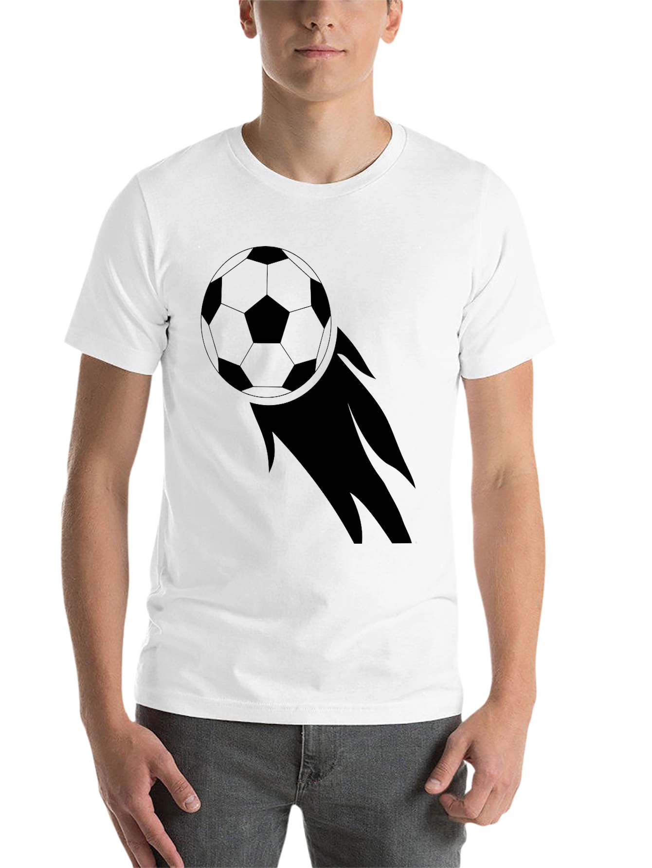 Black Soccer Ball Graphic Black Tee view 14