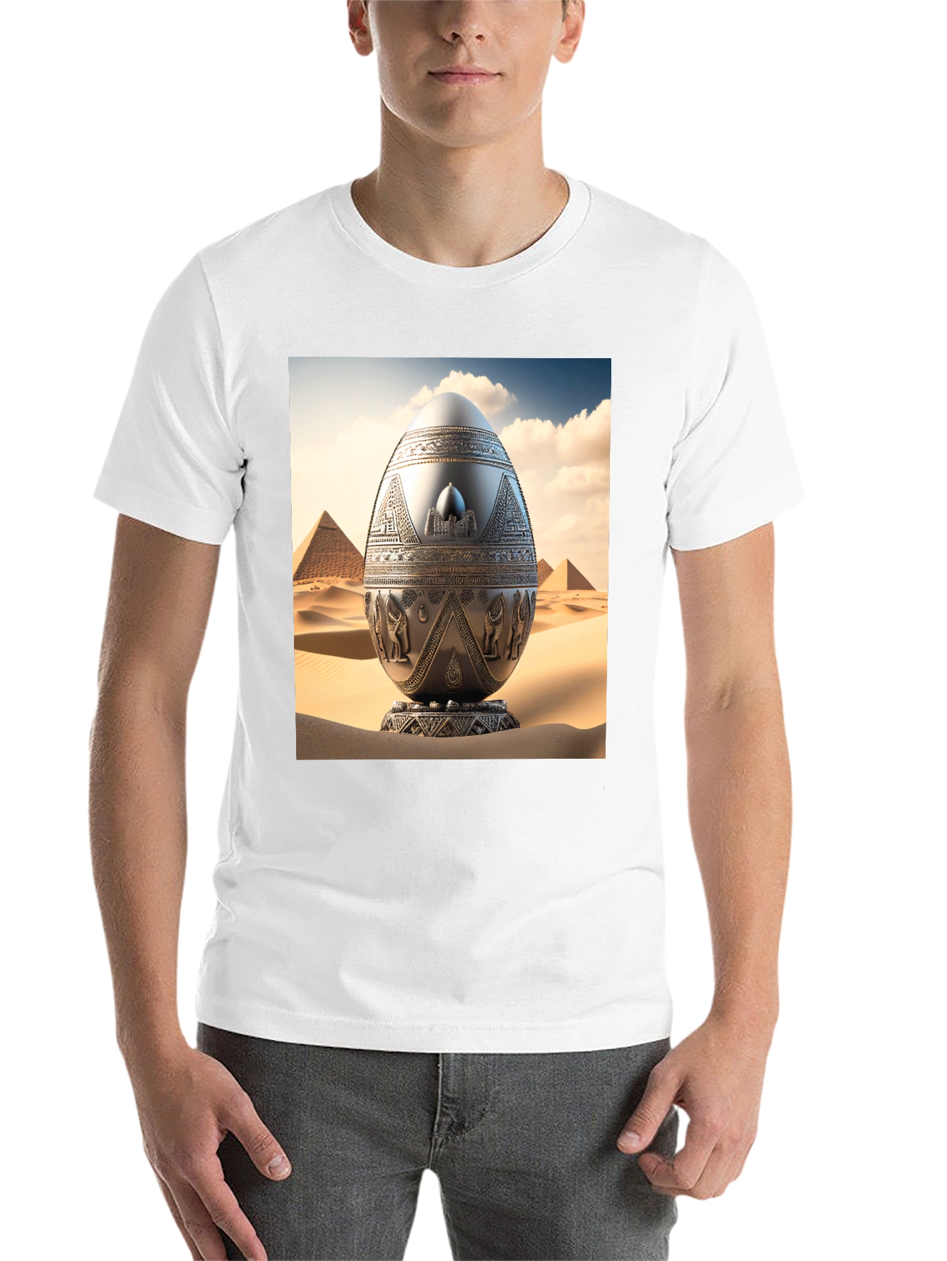 Black Egyptian Egg T-Shirt - Unique Design view 14