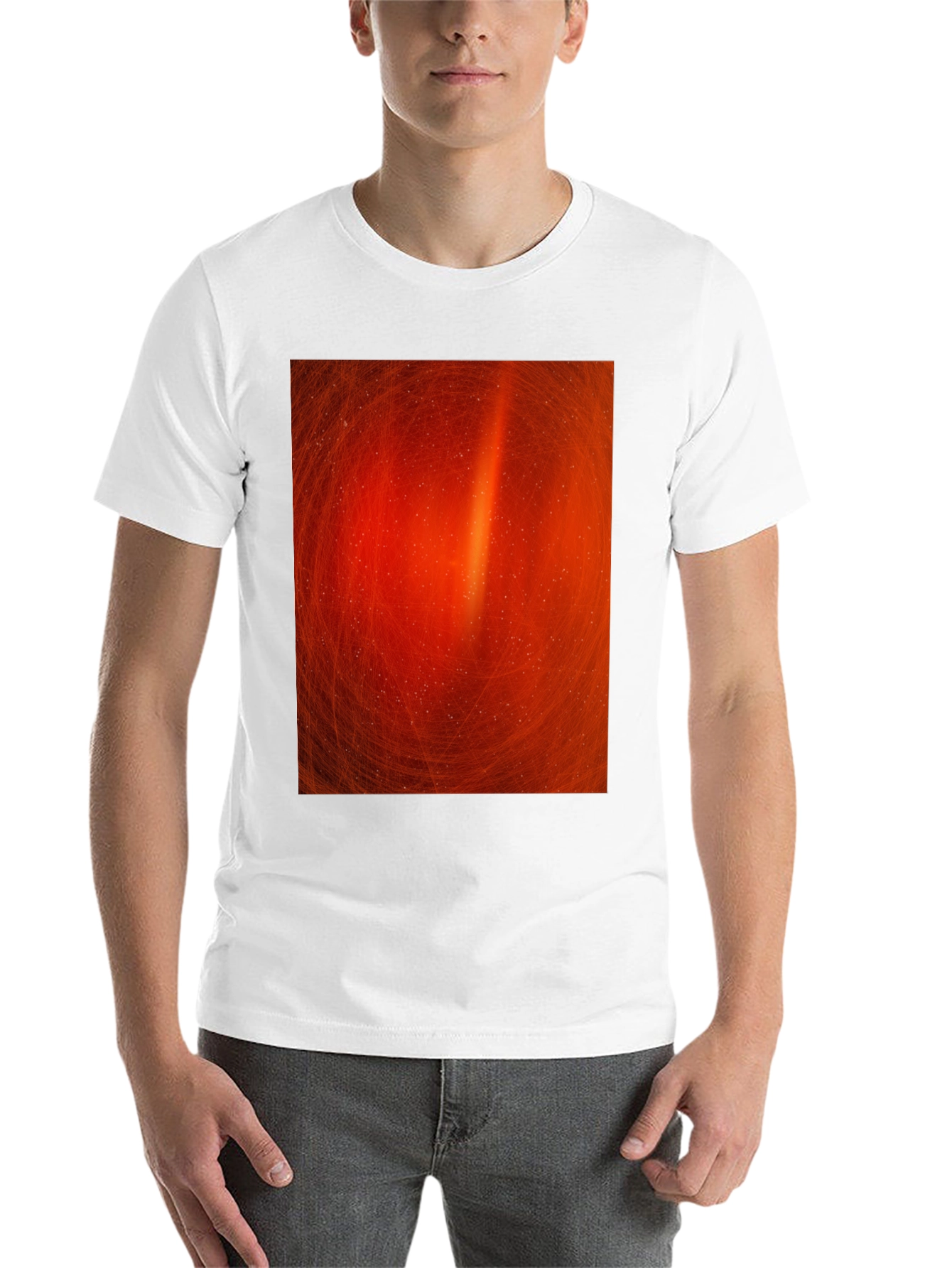 Black Fiery Swirl Black T-Shirt - Modern Art Design view 14