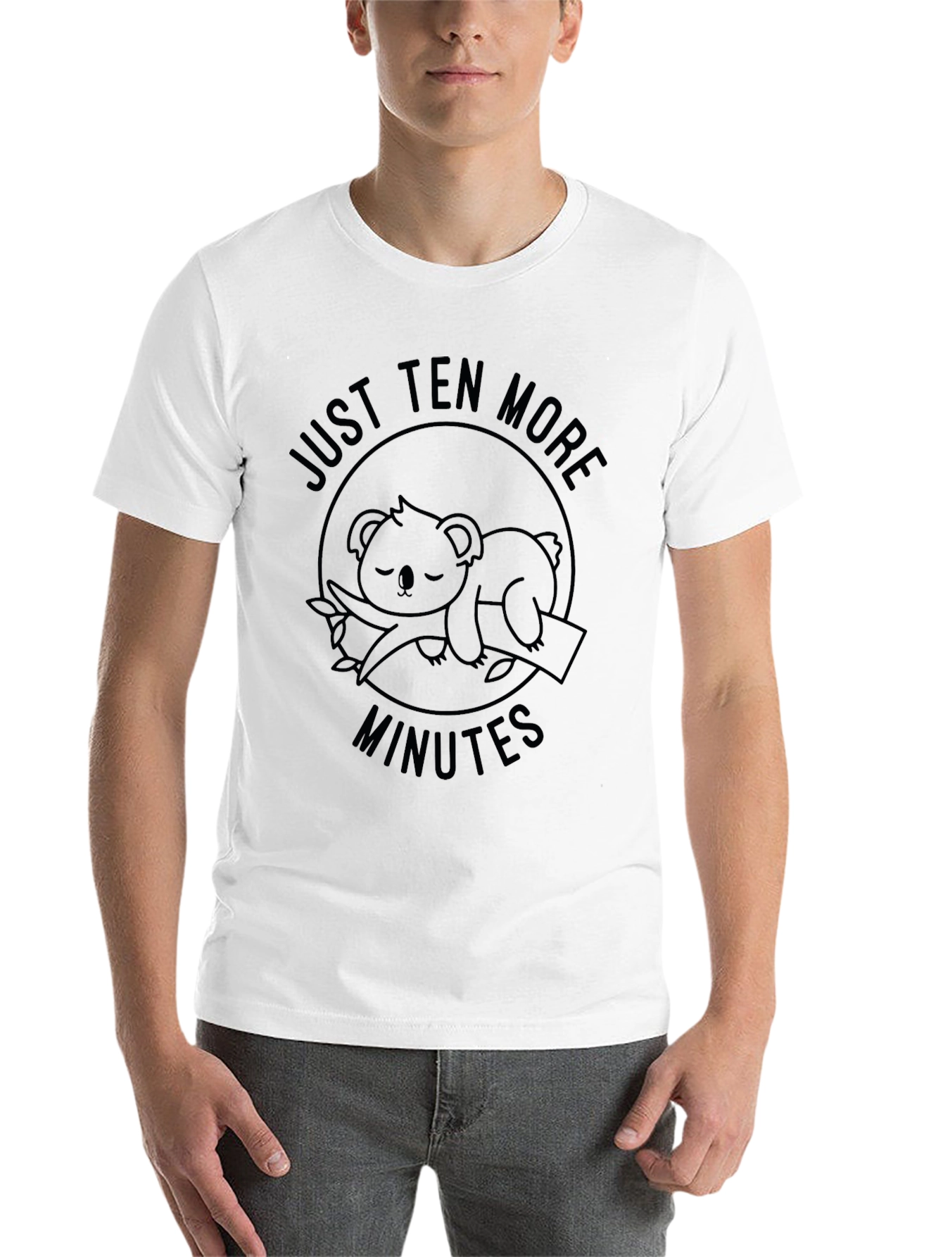 Black Just Ten More Minutes Koala T-Shirt view 14