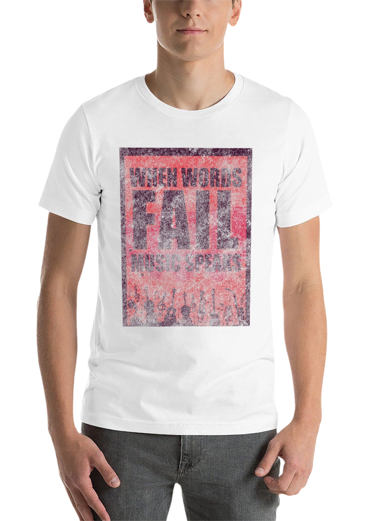 Black Music Speaks T-Shirt - When Words Fail Design view 14