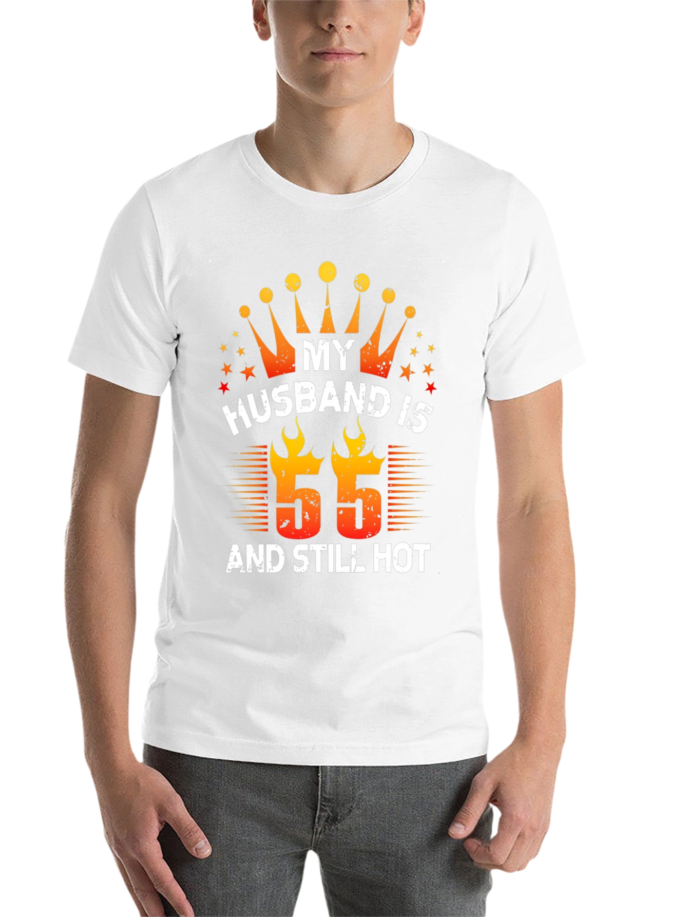 Black Husband Birthday "55" T-Shirt view 14